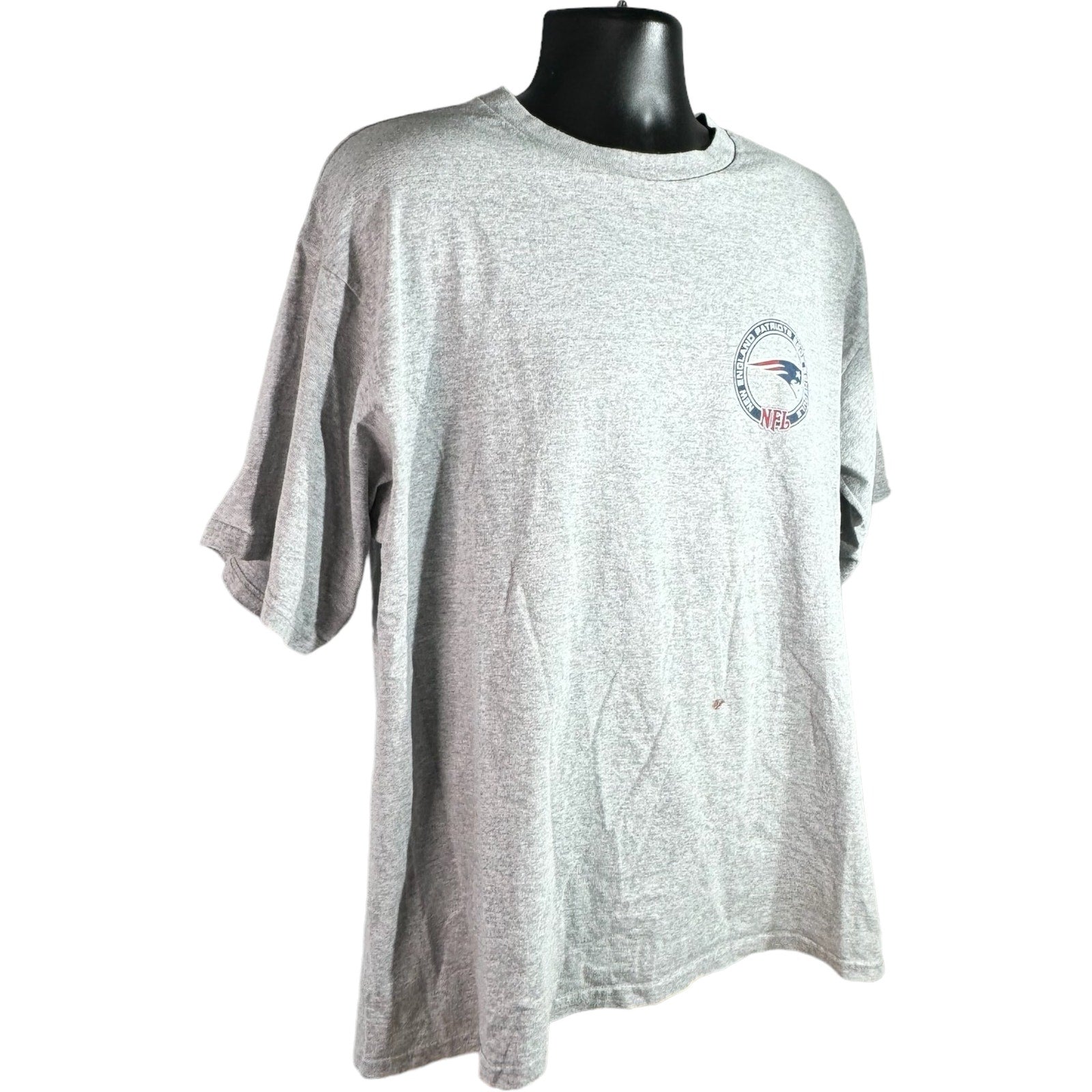 Collection of Vintage New England Patriots Season Schedule NFL Tee 2002 in a gallery layout