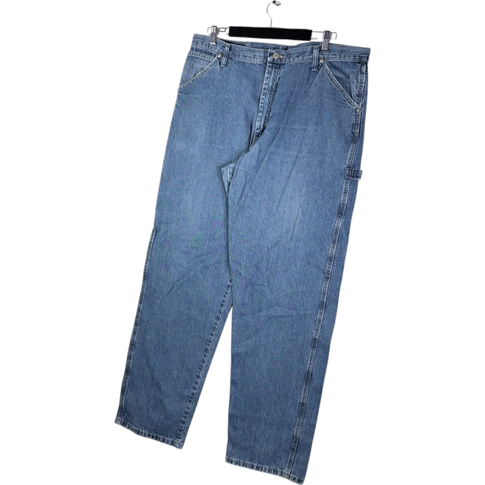 Collection of Wrangler Denim Straight Leg Carpenter Pants 40x34 in a gallery layout
