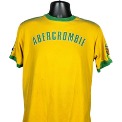 Collection of Abercrombie Spellout "Brazil" Ringer Tee in a gallery layout