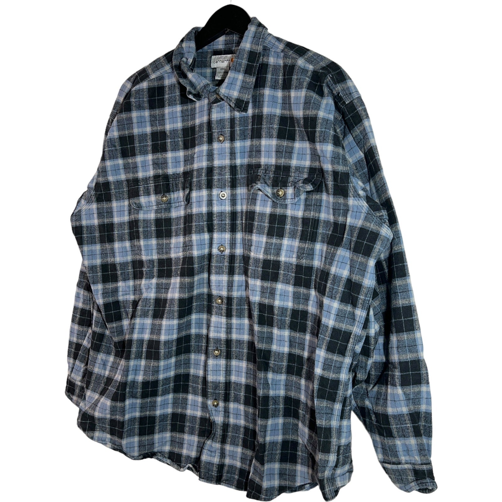 Collection of Carhartt Plaid Long Sleeve Flannel in a gallery layout