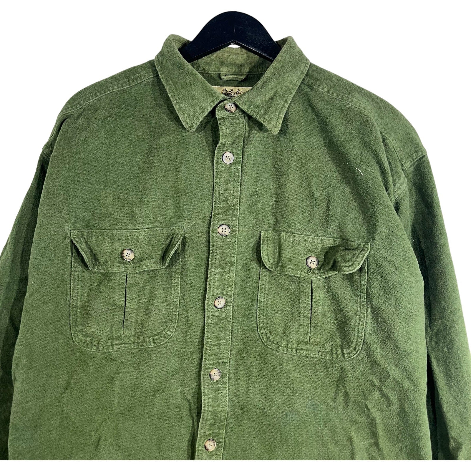 Collection of Cabelas Chamois Long Sleeve Flannel in a gallery layout