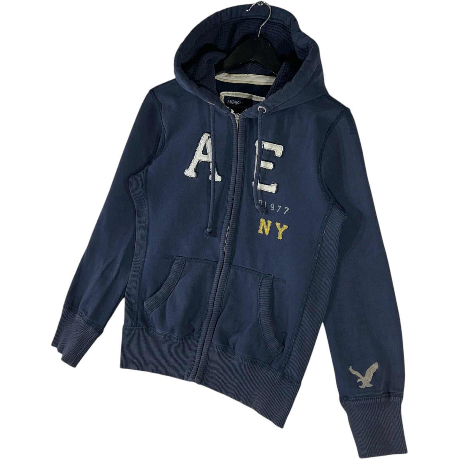 Collection of American Eagle Logo Full Zip Hoodie in a gallery layout