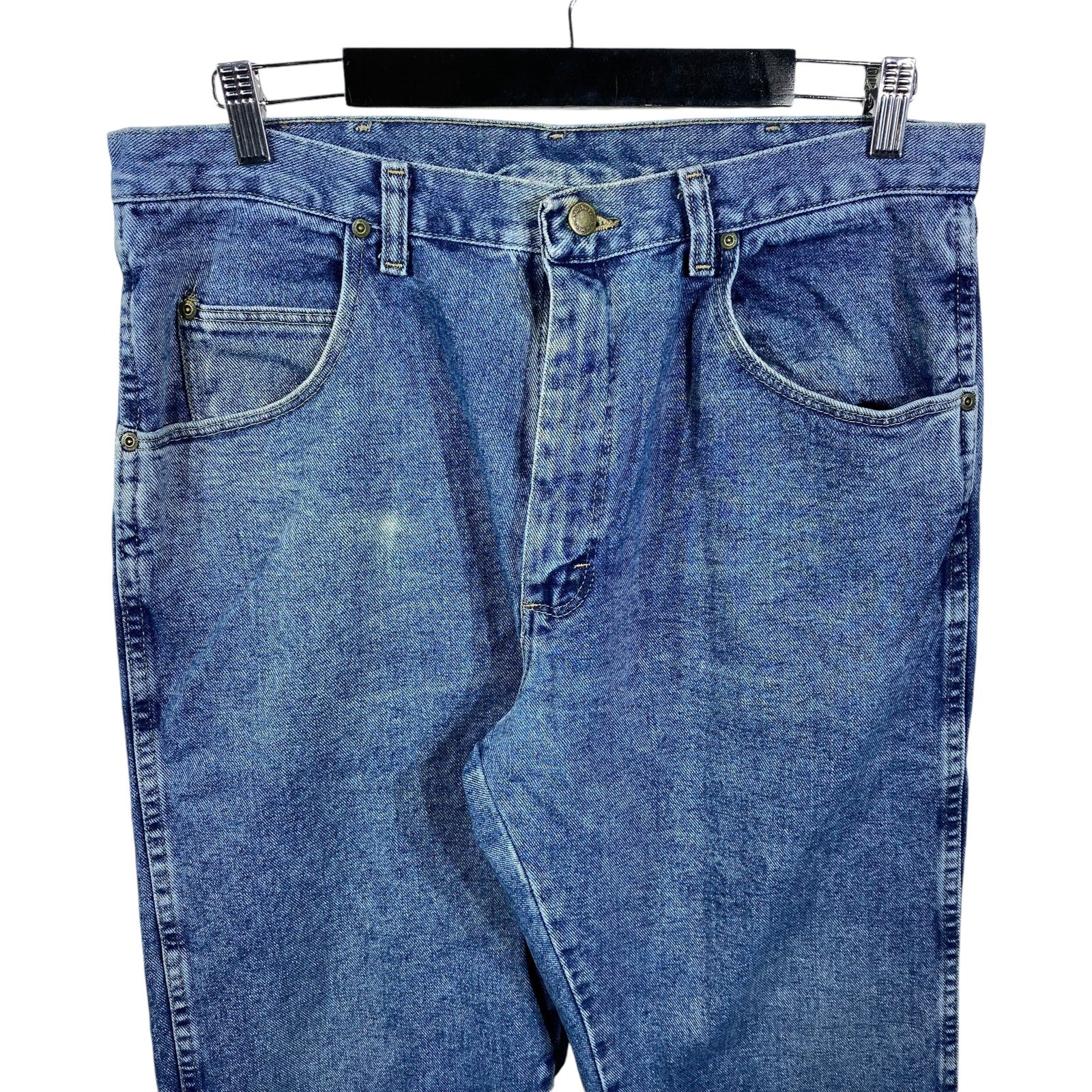 Collection of Wrangler Denim Straight Leg Jeans in a gallery layout