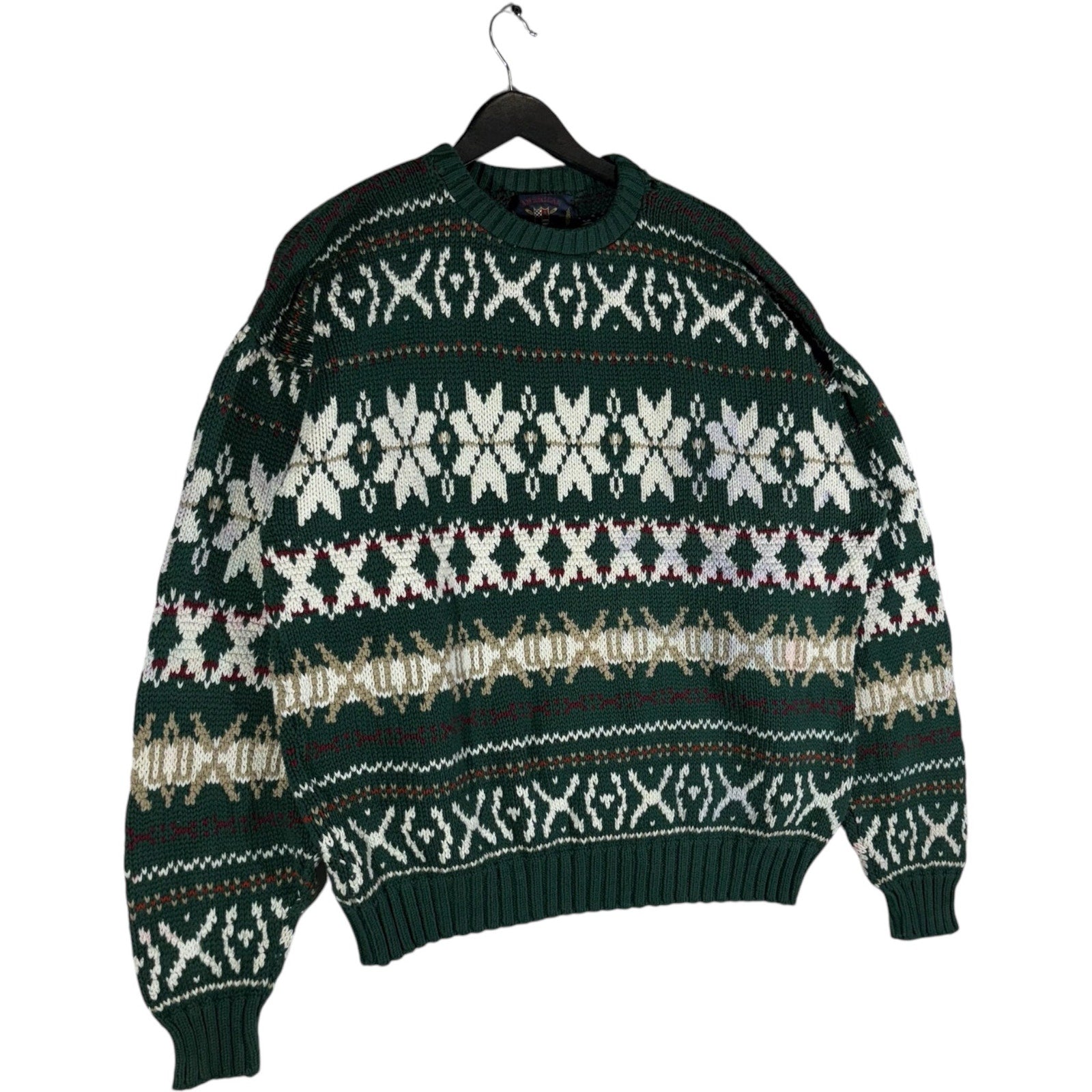 Collection of Vintage American Portrait Knit Sweater in a gallery layout