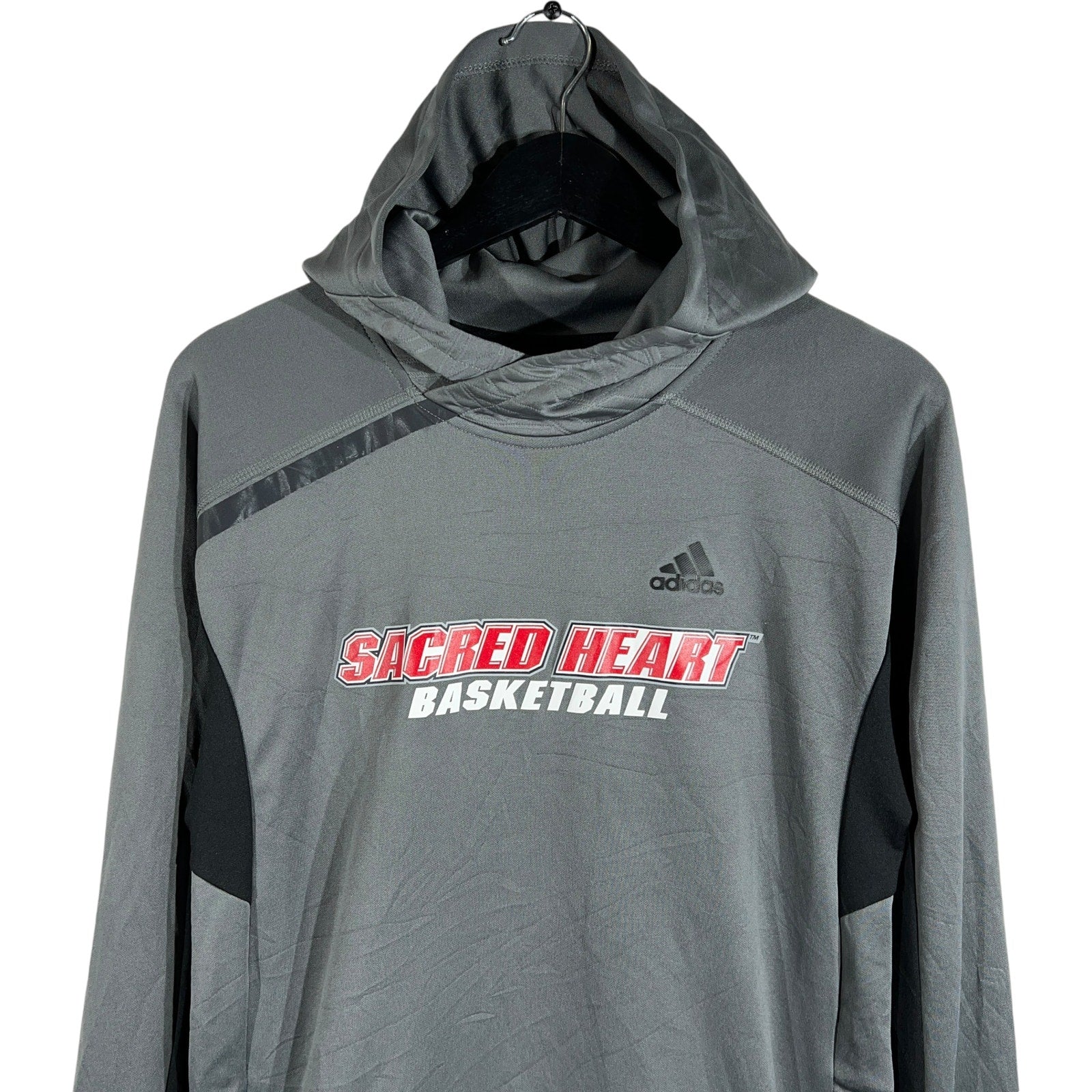 Collection of Adidas Sacred Heart University Basketball Hoodie in a gallery layout