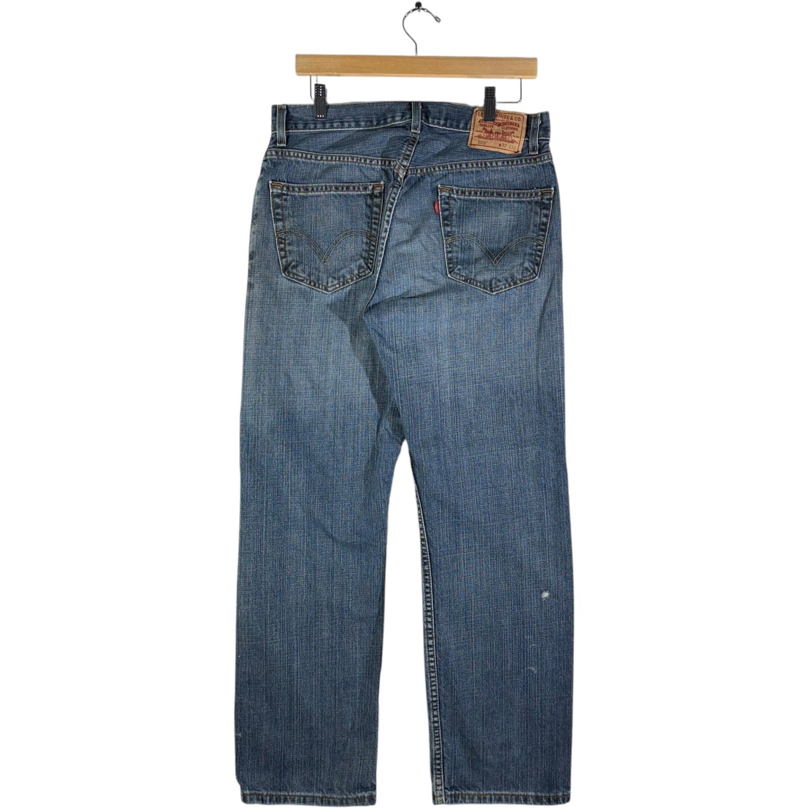 Collection of Levi Strauss 505 Regular Fit Denim Jeans 32x30 in a gallery layout
