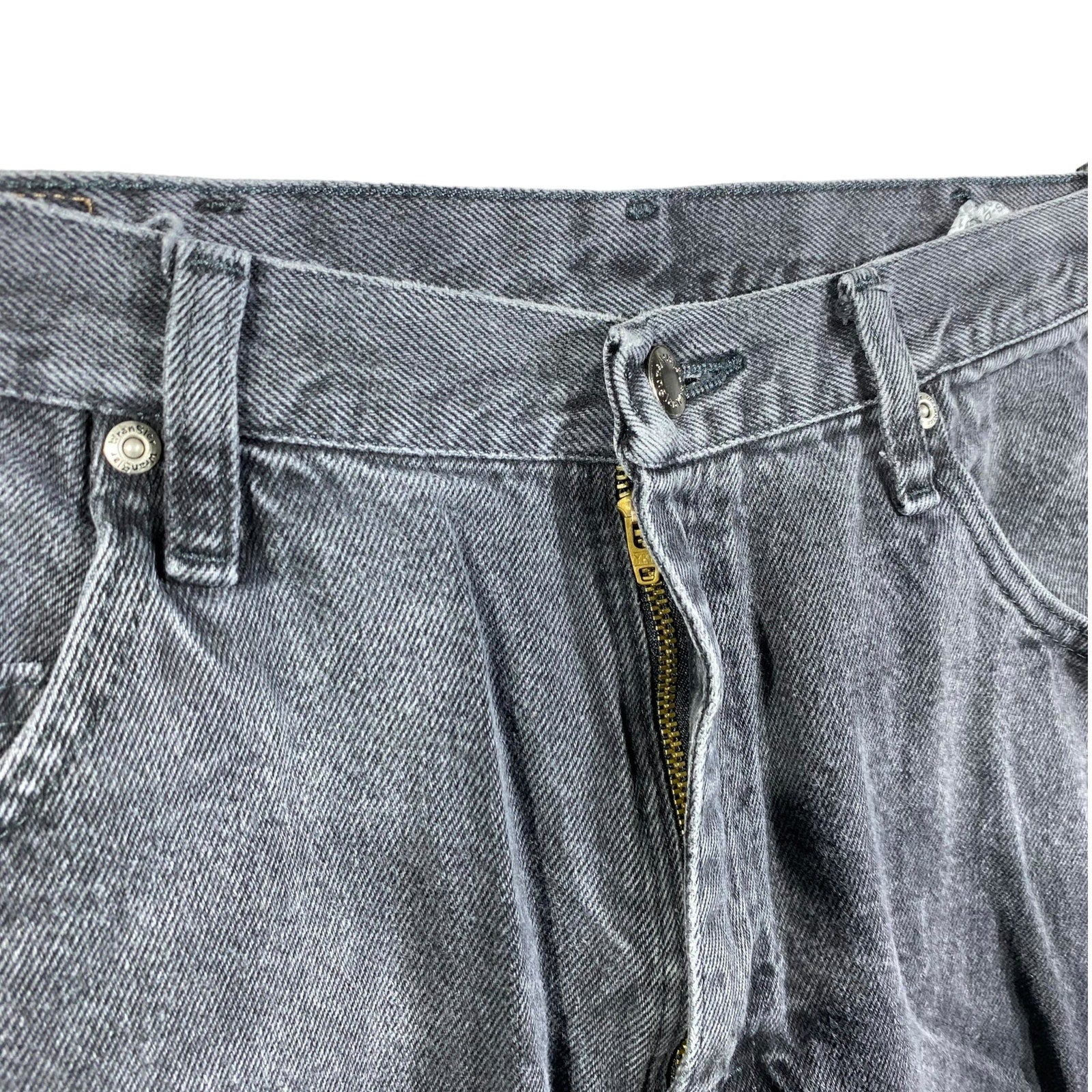 Collection of Wrangler Distressed Zip Fly Straight Leg Pants in a gallery layout