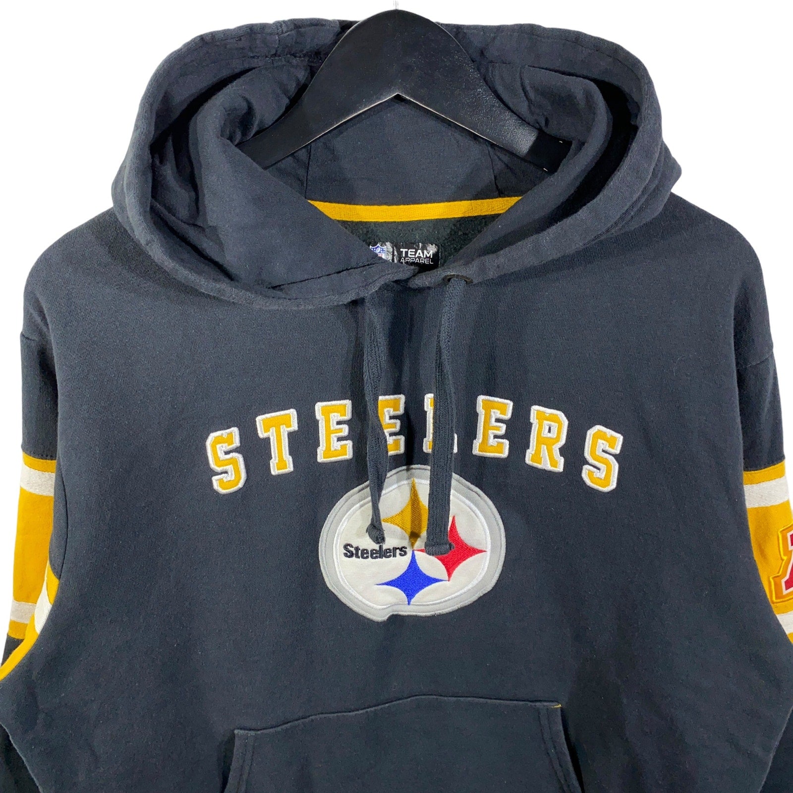 Collection of Steelers Spell-Out Hoodie in a gallery layout