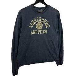 Collection of Abercrombie & Fitch Long Sleeve Spellout Tee in a gallery layout