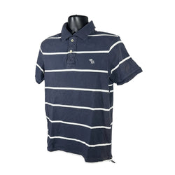 Collection of Abercrombie & Fitch Striped Muscle Polo in a gallery layout