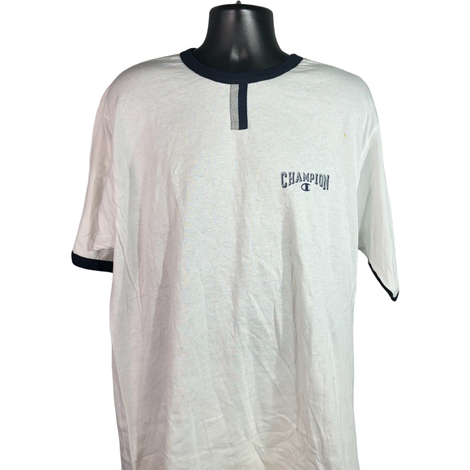 Collection of NWT Champion Mini Spellout Ringer Tee in a gallery layout