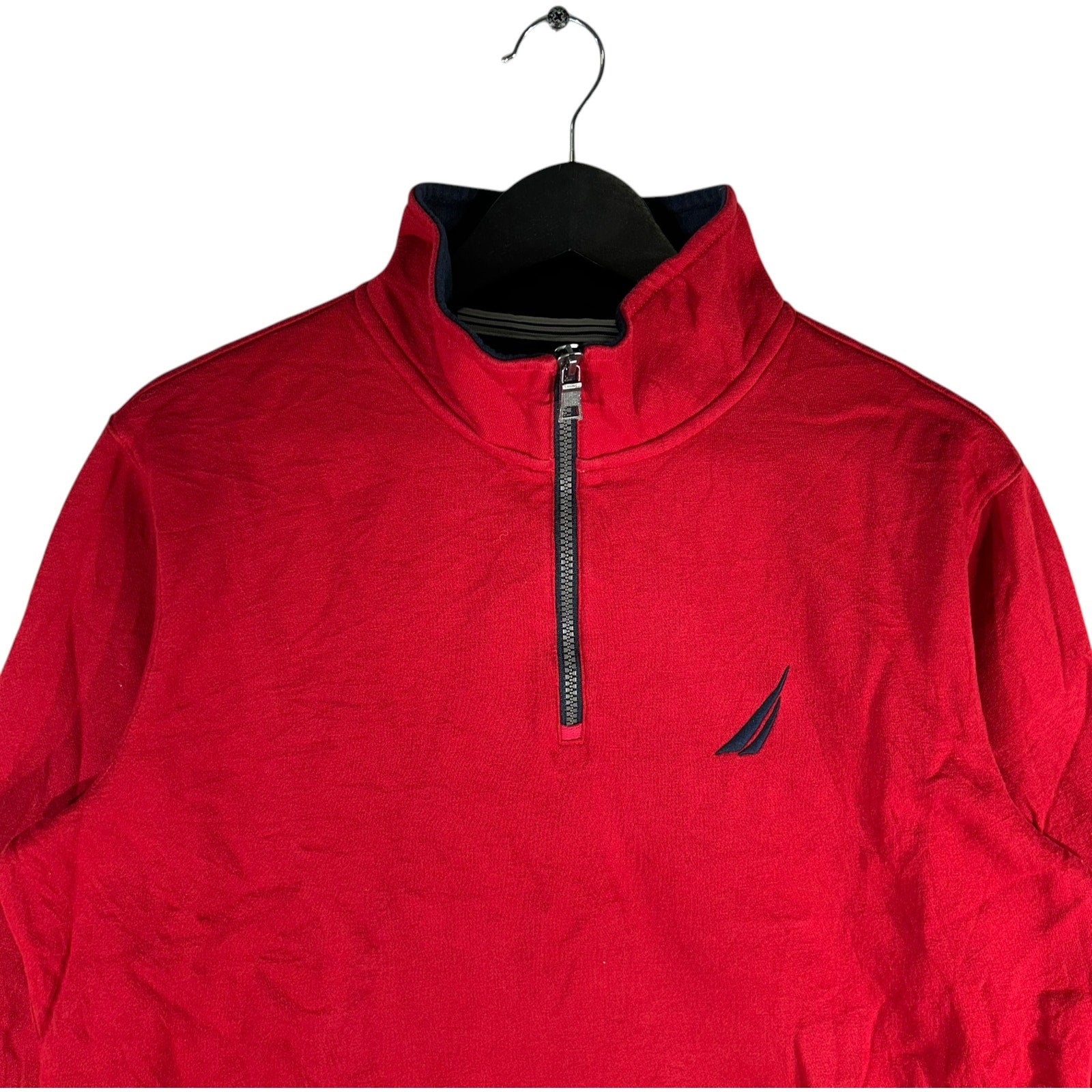 Collection of Nautica Mini Logo 1/4 Zip Sweatshirt in a gallery layout