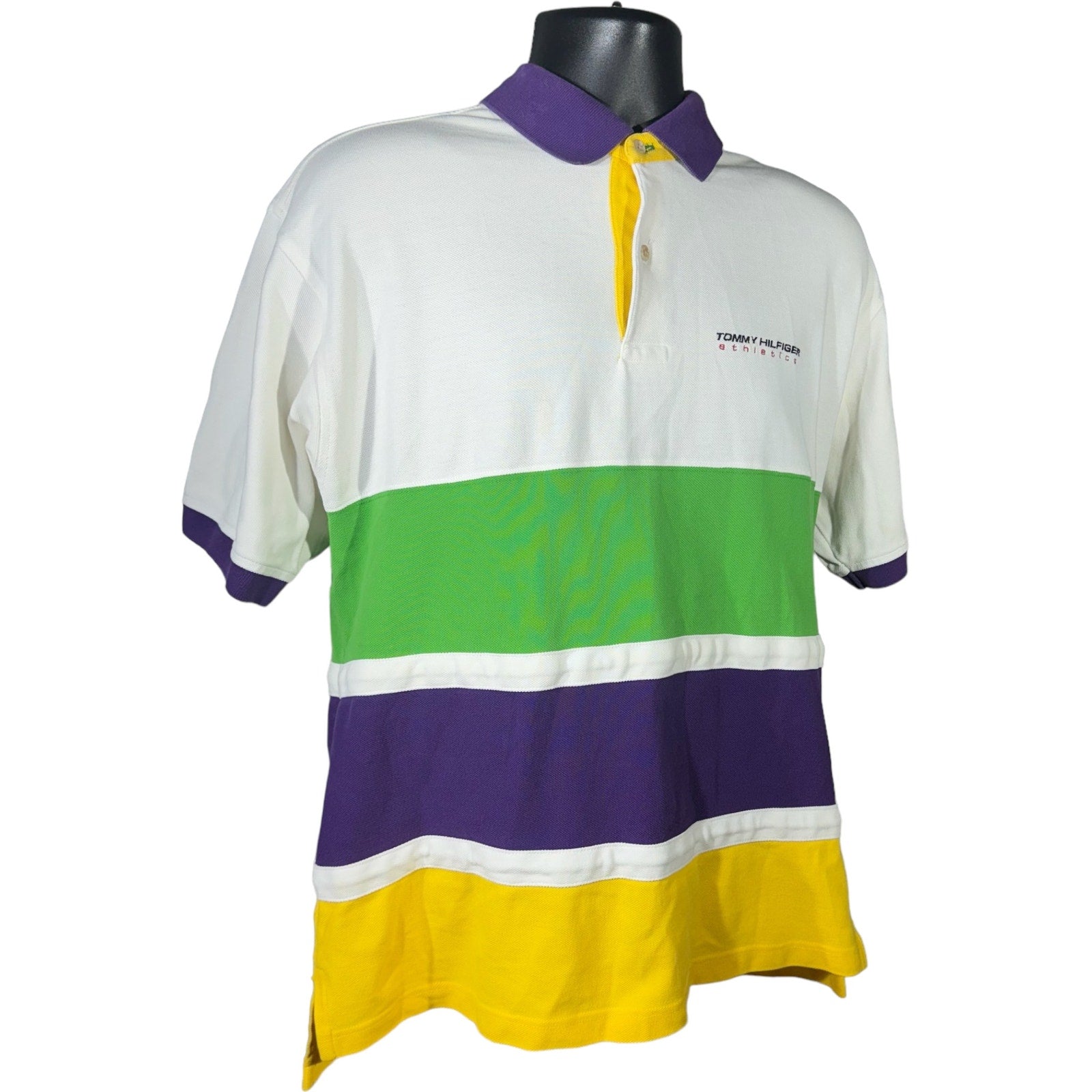 Collection of Tommy Hilfiger Striped Short Sleeve Polo in a gallery layout