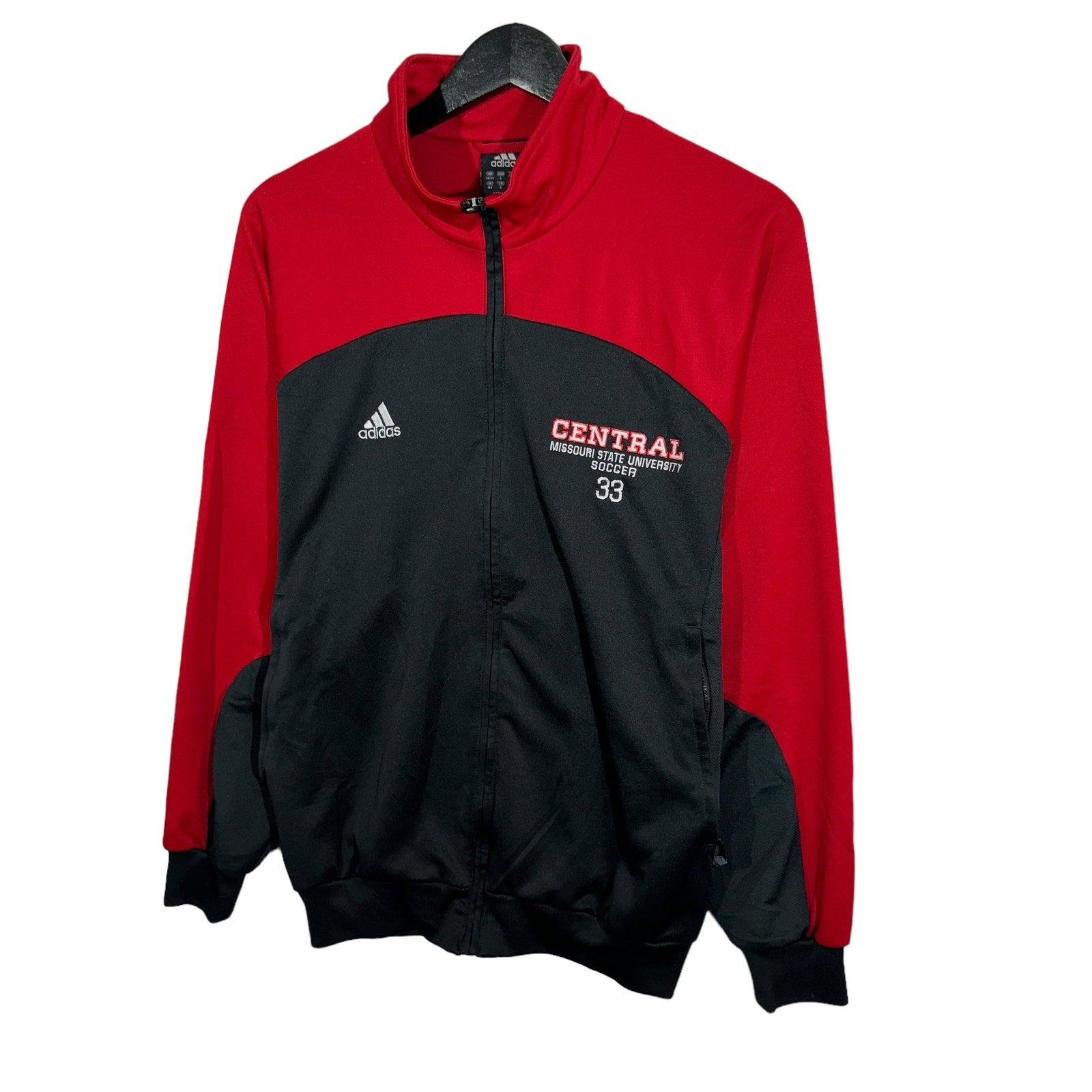 Collection of Adidas Central Missouri State University Soccer Full Zip Jacket in a gallery layout