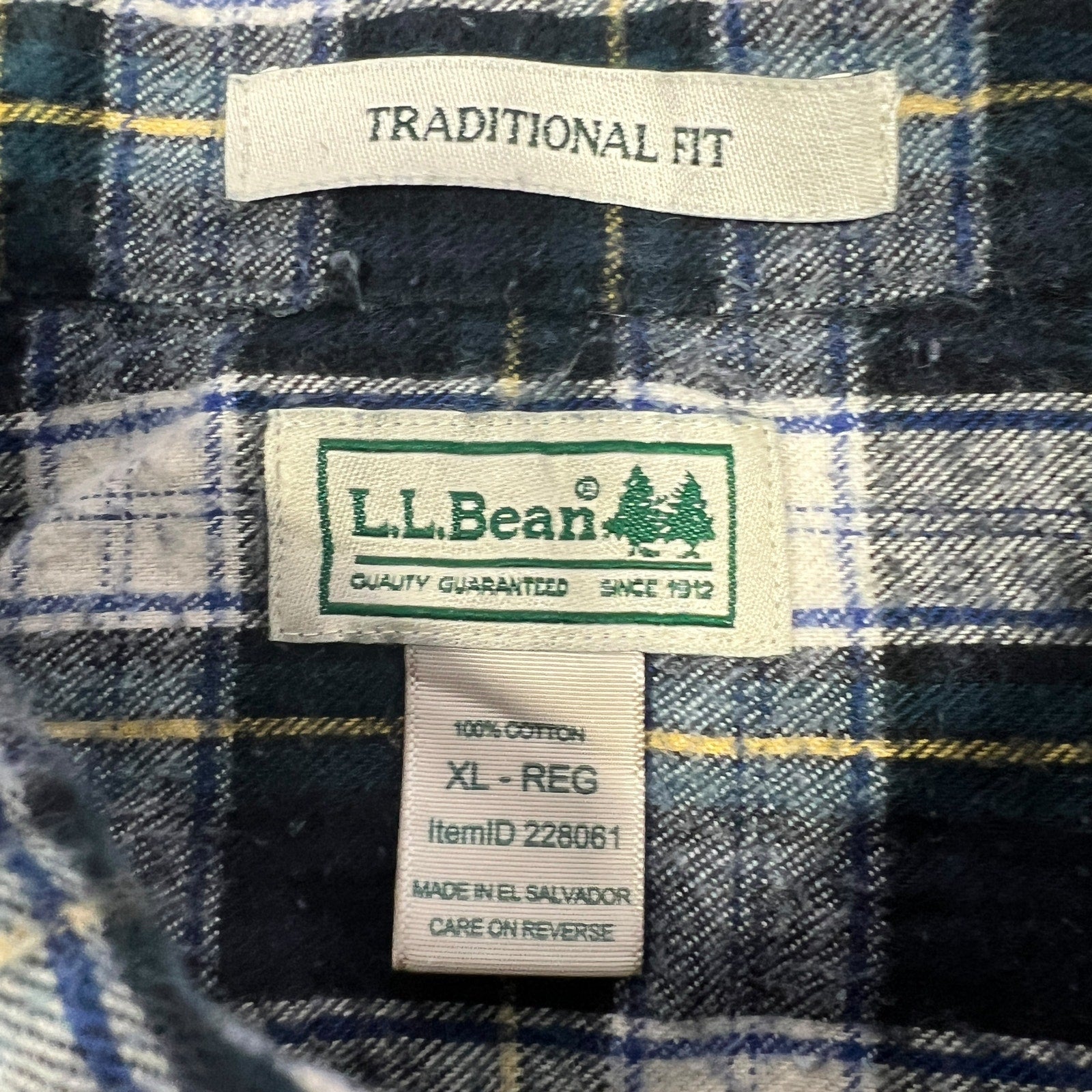 Collection of L.L. Bean Traditional Fit Button Up Flannel in a gallery layout