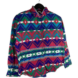 Collection of Roughrider Aztec Pattern Long Sleeve Button Down in a gallery layout