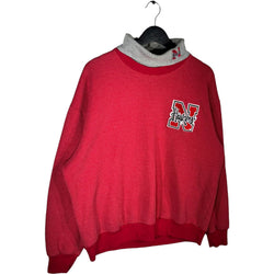 Collection of Vintage Majestic Nebraska Huskers Mockneck Sweatshirt in a gallery layout