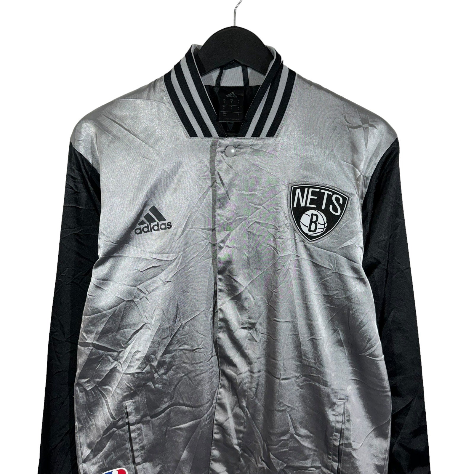 Collection of NBA Brooklyn Nets Lightweight Satin Jacket in a gallery layout