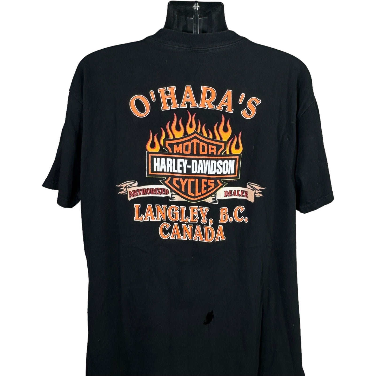 Collection of Vintage Harley Davidson Canada British Columbia Tee 1998 in a gallery layout