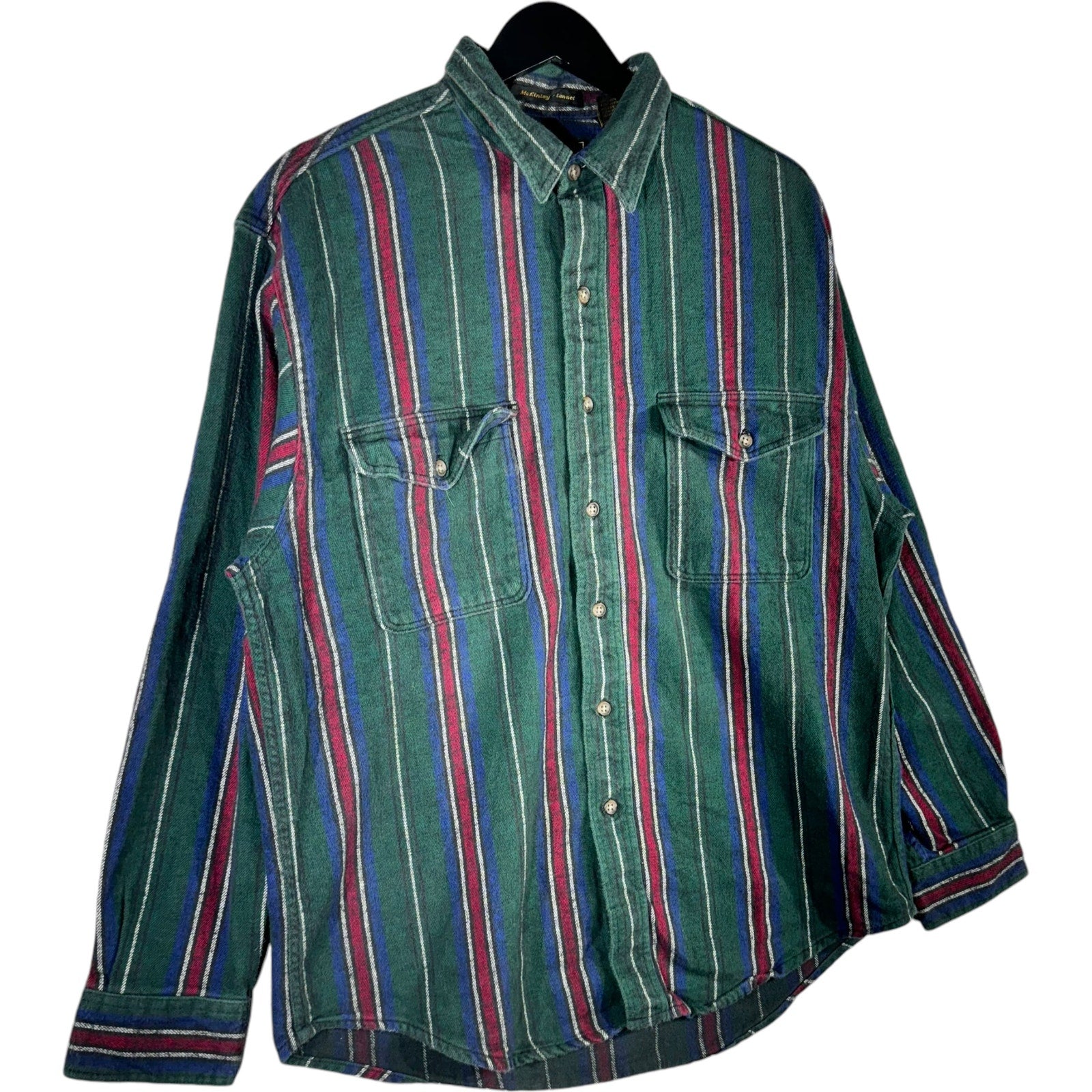 Collection of Eddie Bauer Striped Long Sleeve Button Up in a gallery layout