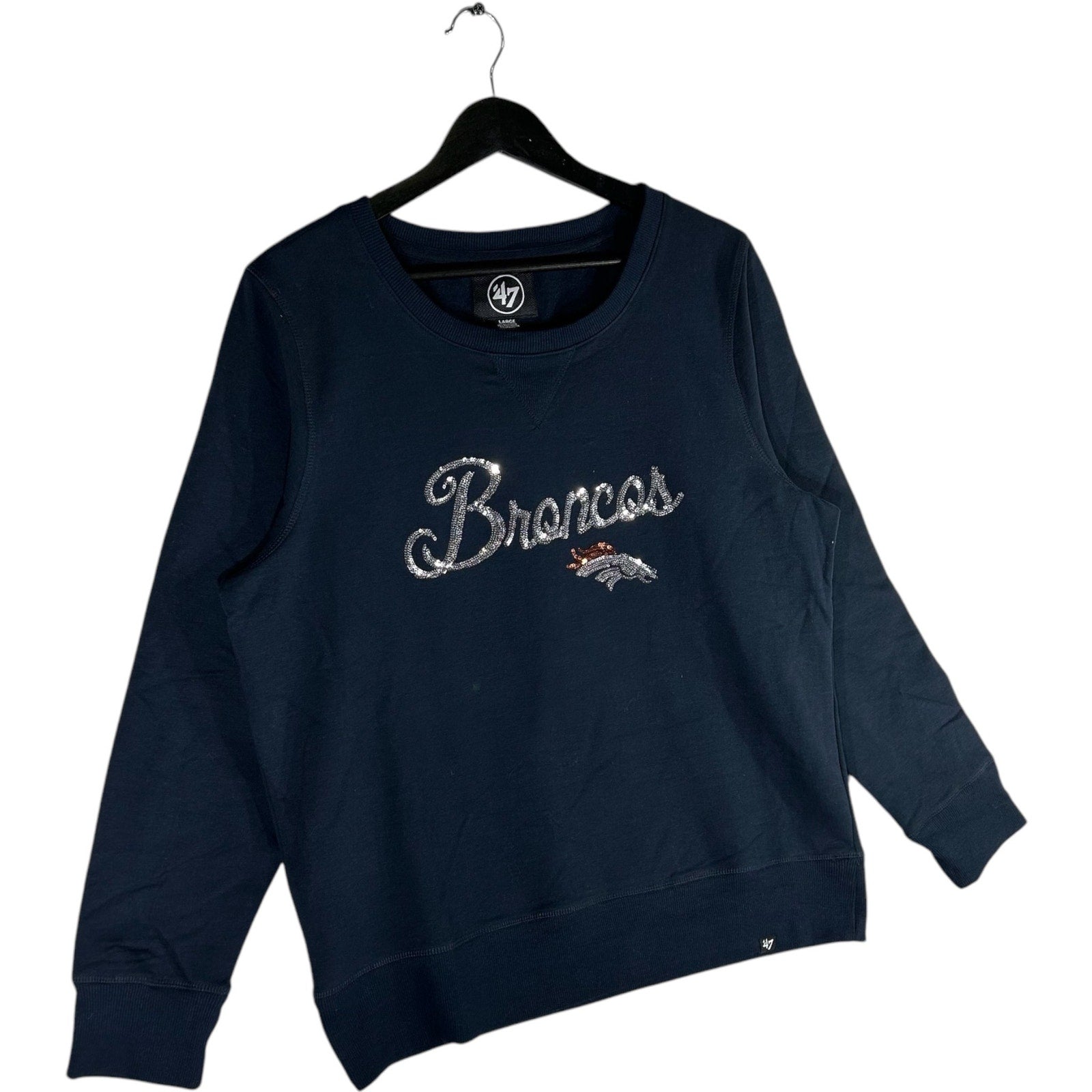 Collection of Denver Broncos Spellout Crewneck in a gallery layout