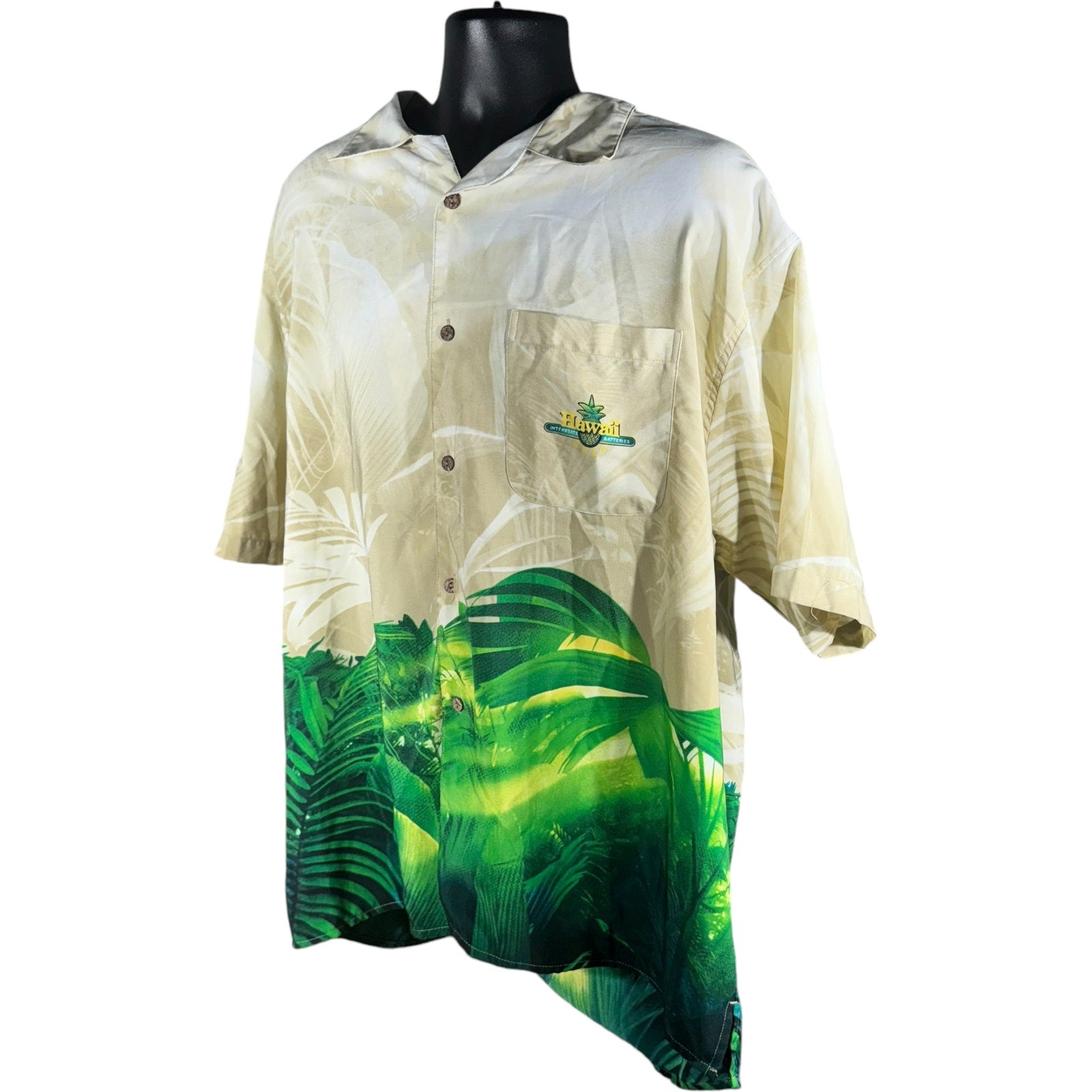 Collection of Tropical Hawaiian Short Sleeve Button Up in a gallery layout