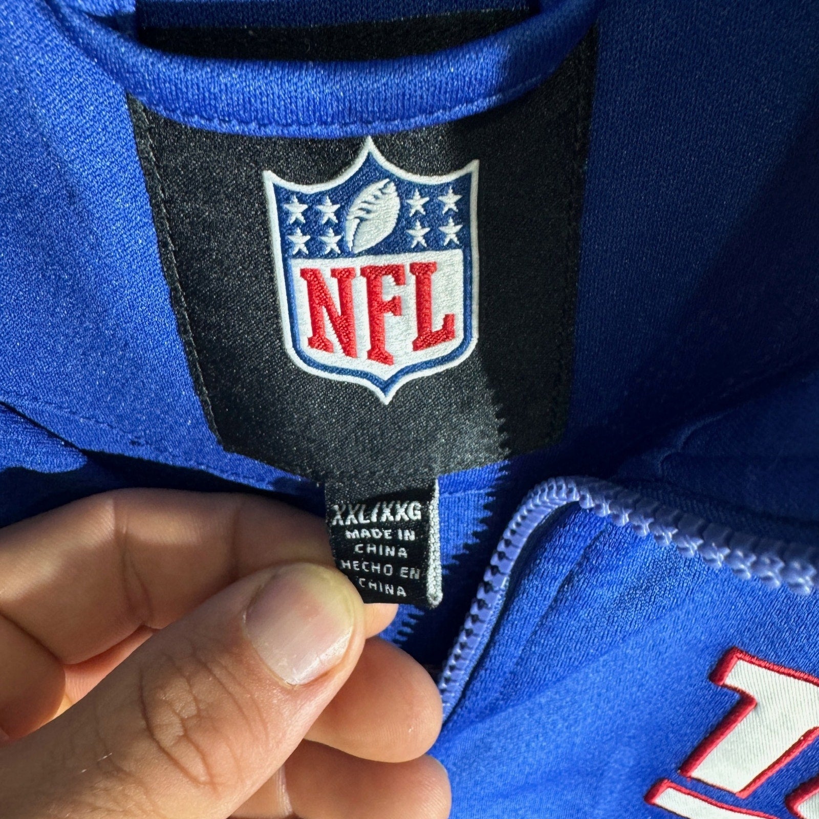 Collection of NFL New York Giants Full Zip Light Jacket in a gallery layout