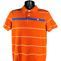 Collection of Abercrombie & Fitch Striped Short Sleeve Polo in a gallery layout