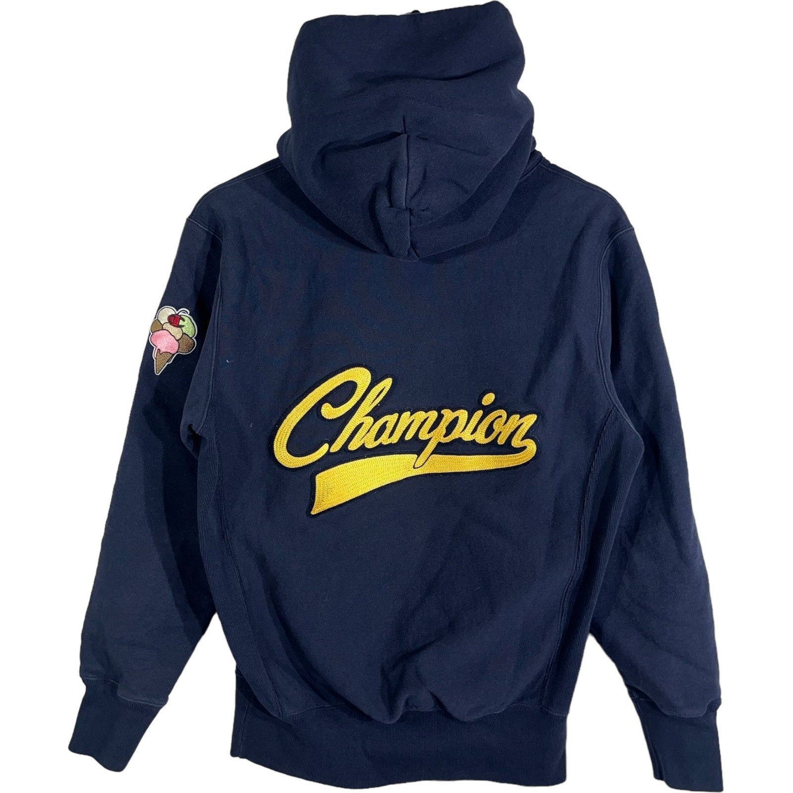 Collection of Champion Reverse Weave Spellout Hoodie in a gallery layout