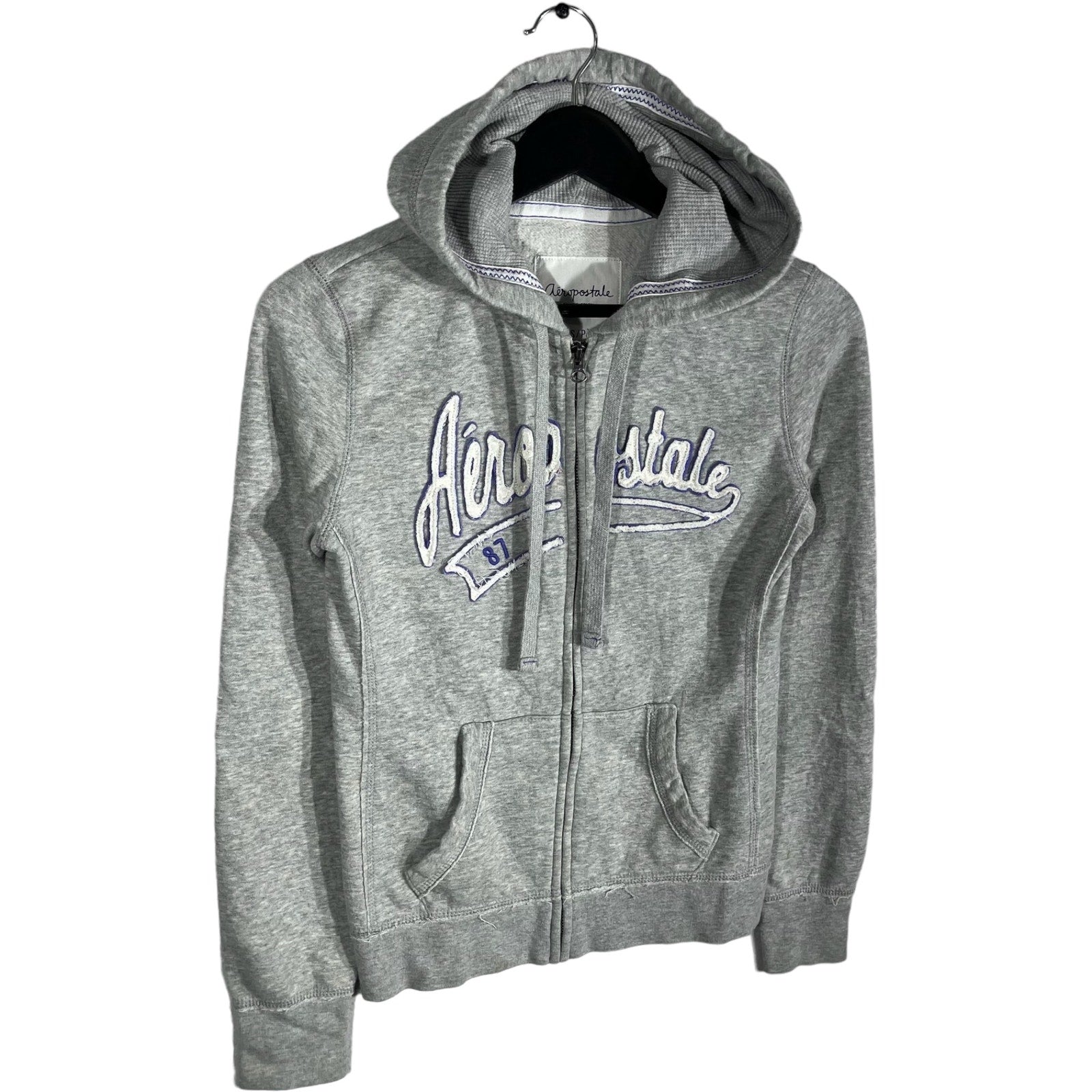 Collection of Women's Aeropostale Full Zip Cotton Hoodie in a gallery layout