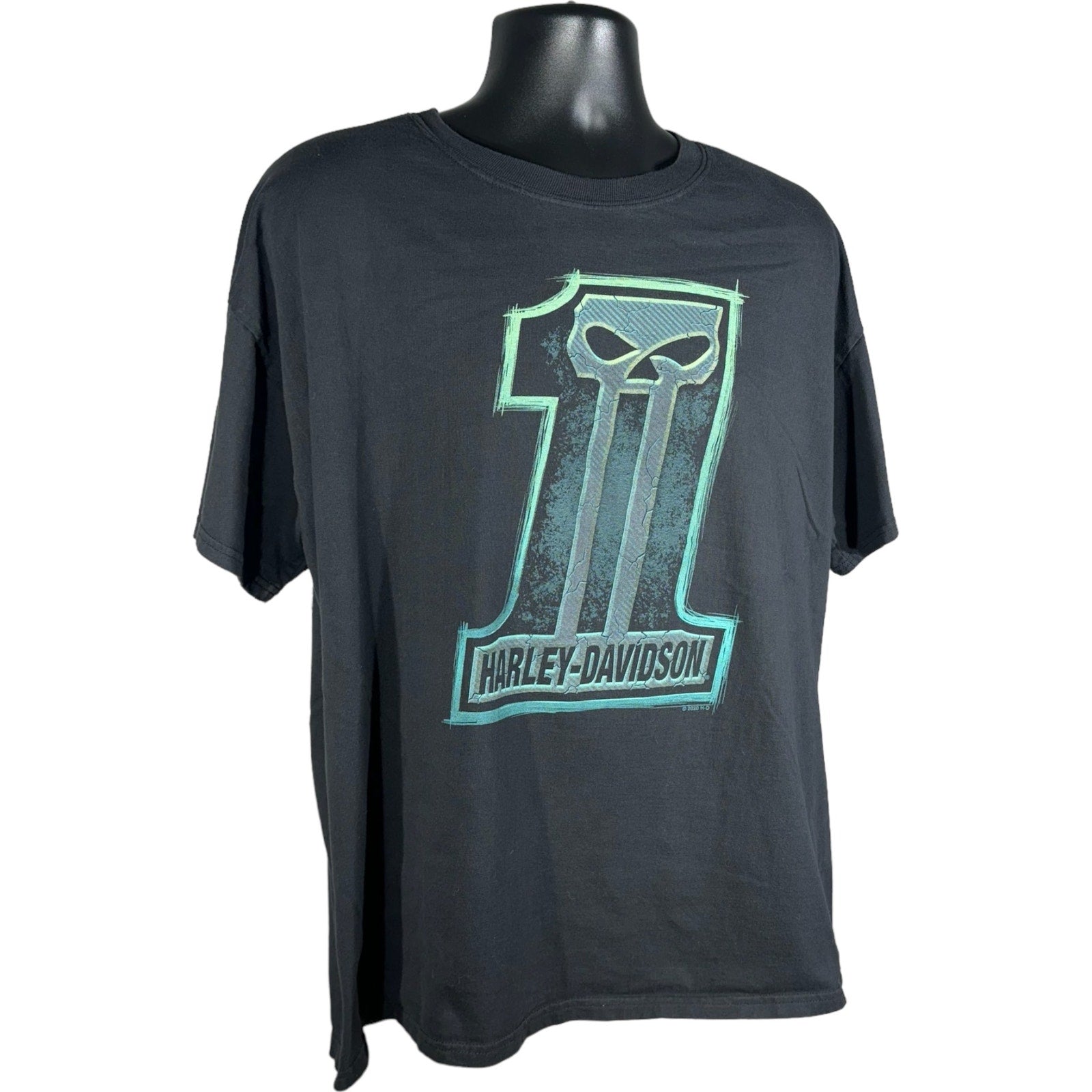 Collection of Harley Davidson #1 Skull Tee in a gallery layout