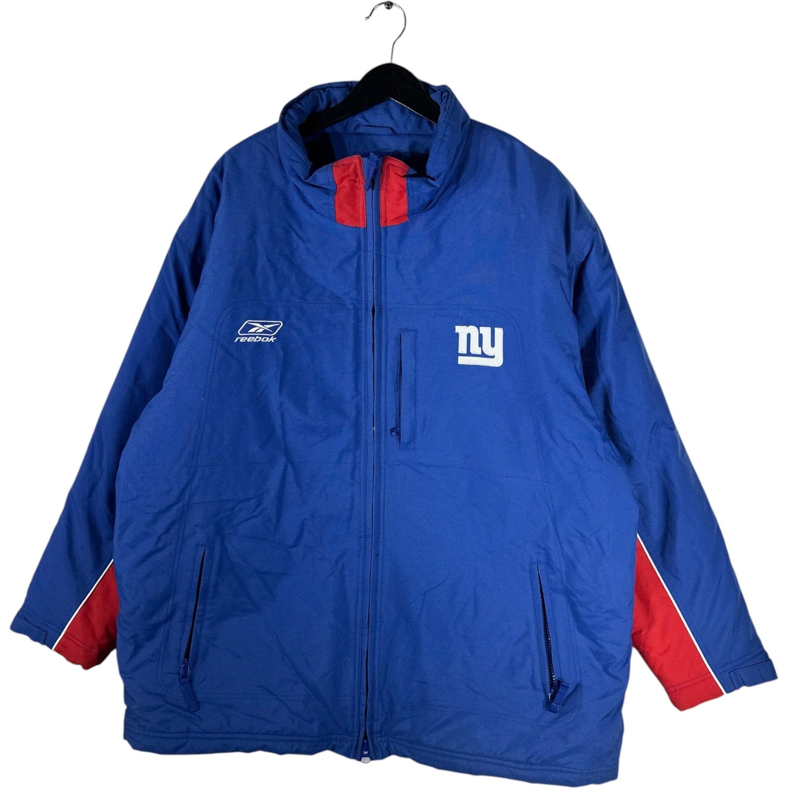 Collection of Reebok New York Giants NFL Puffer Jacket in a gallery layout