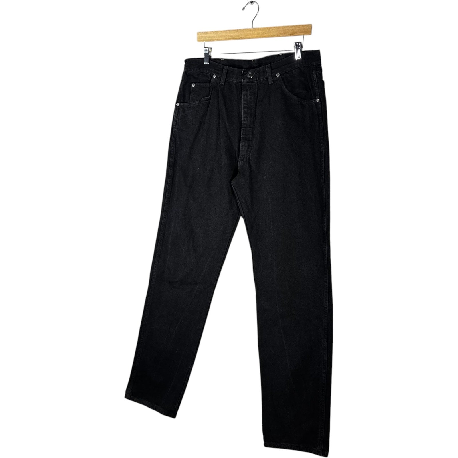 Collection of Vintage Wrangler Straight Leg Denim Jeans 38x34 in a gallery layout