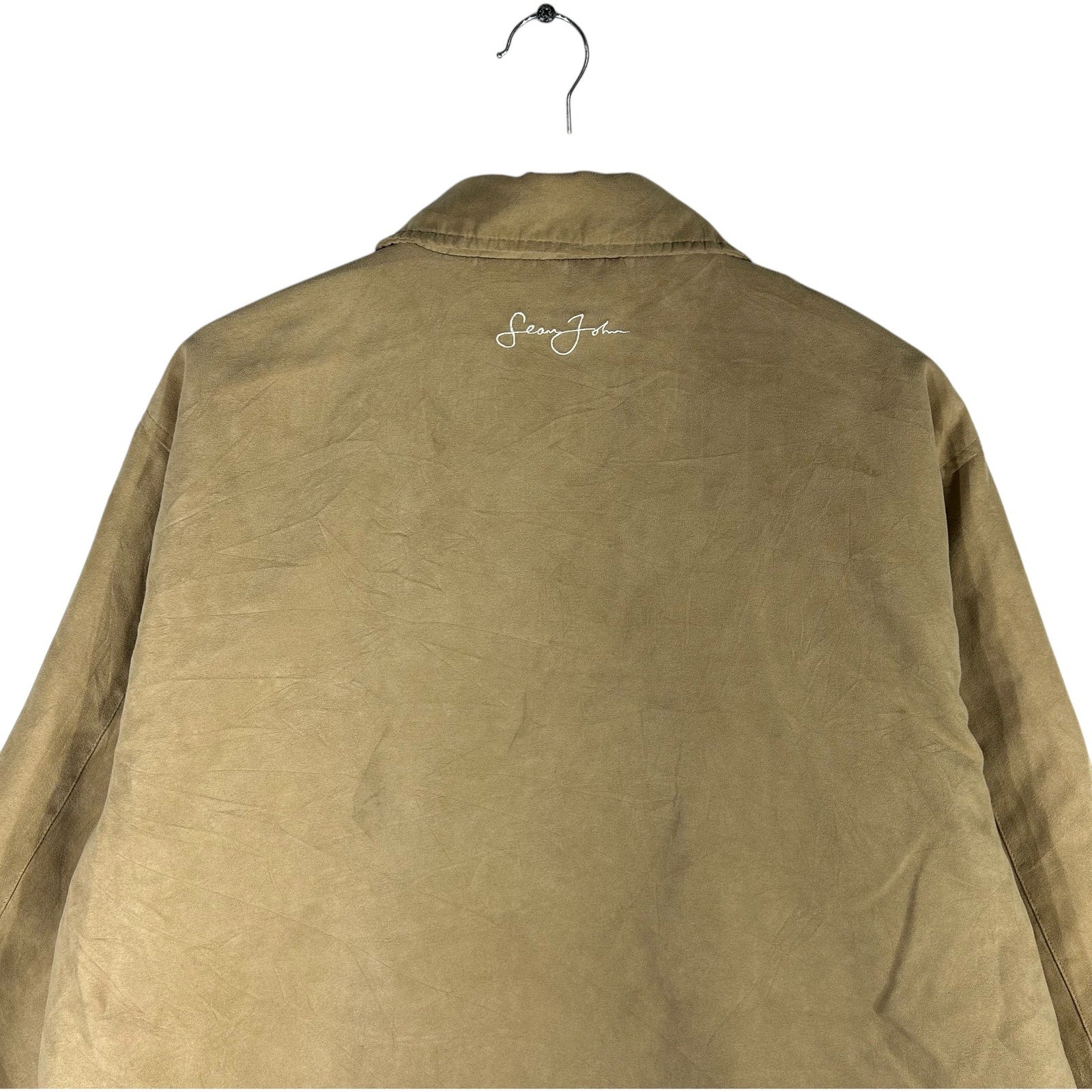 Collection of Sean John Full-Zip Faux Suede Bomber Jacket in a gallery layout