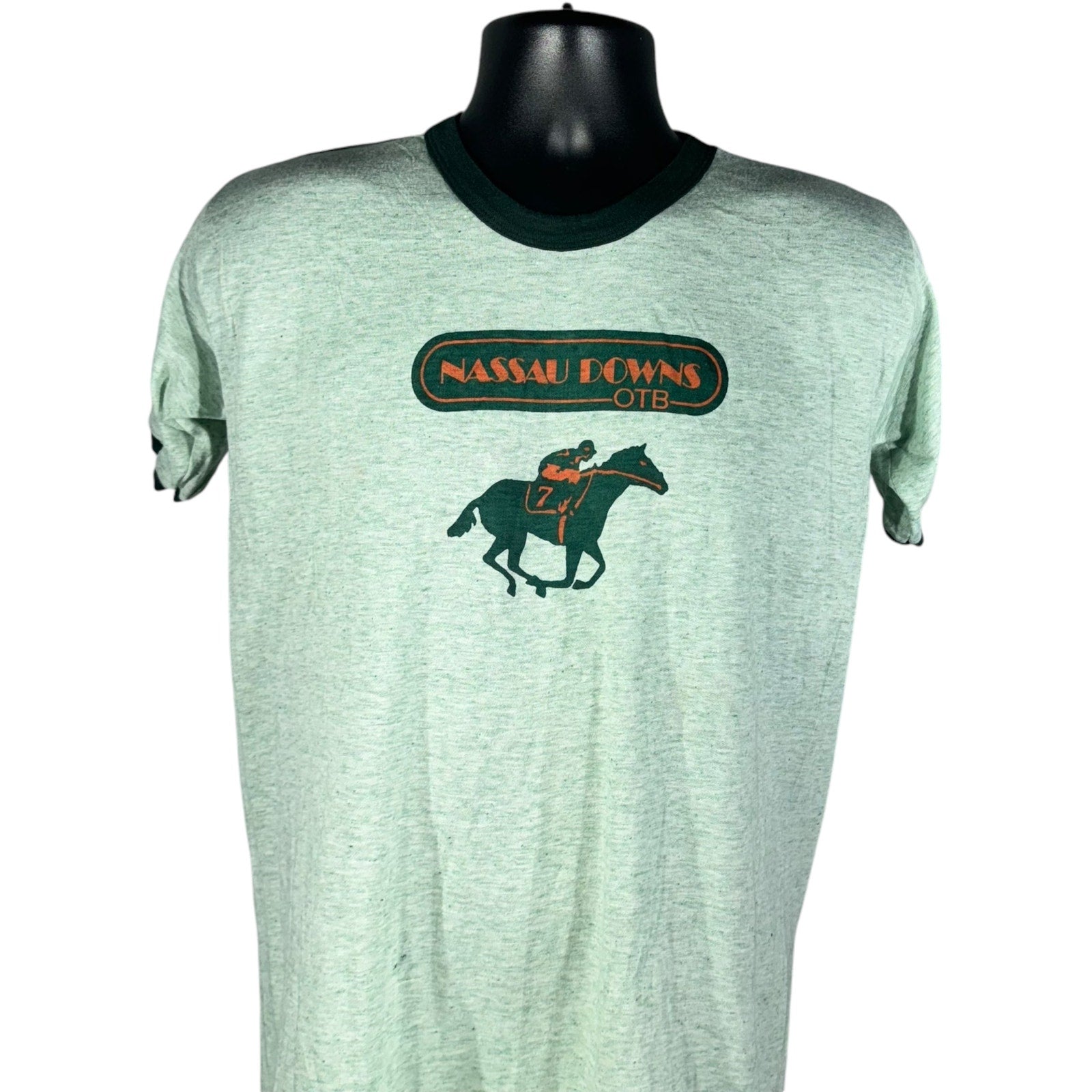 Collection of Vintage Nassau Downs OTB Tee 80s/70s in a gallery layout