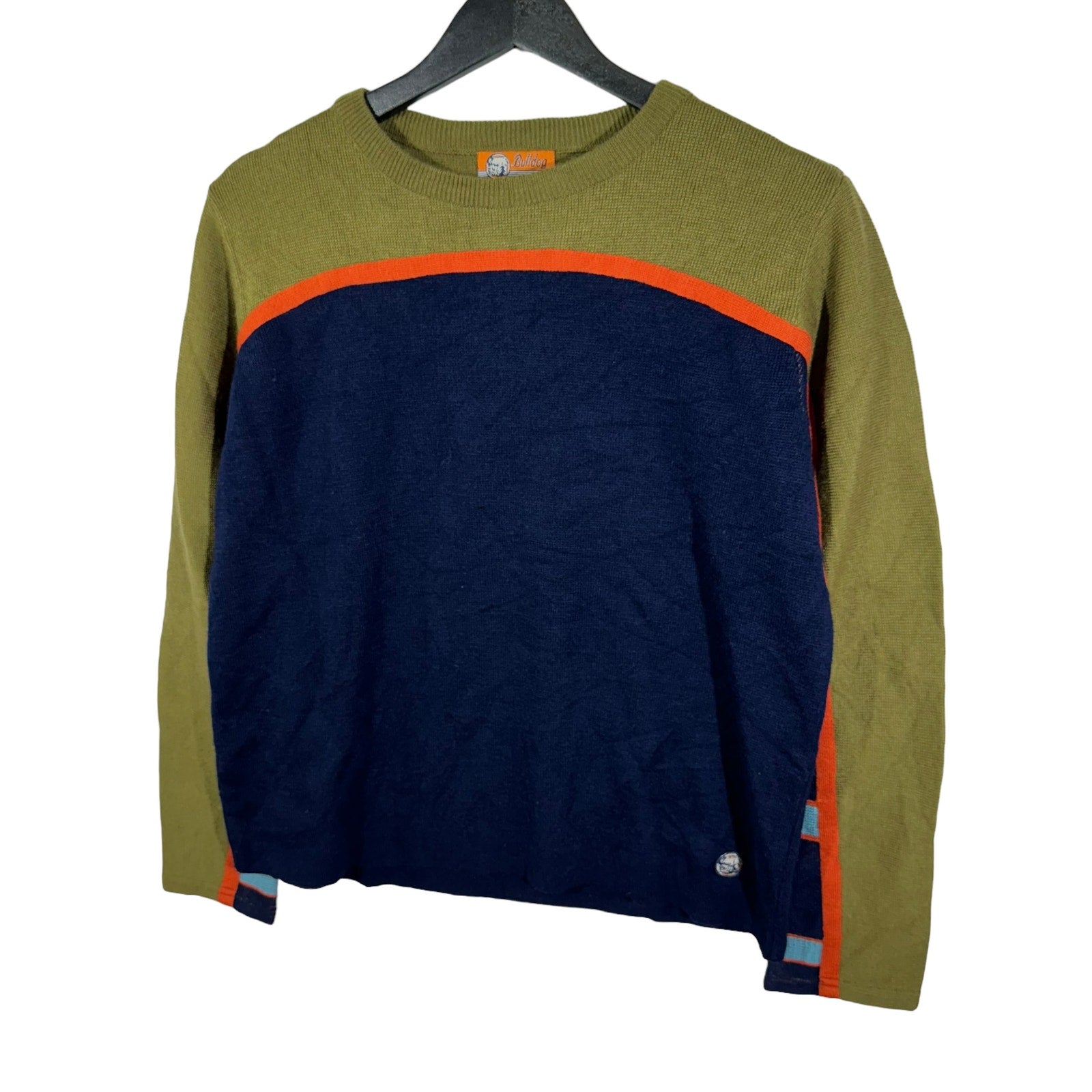 Collection of Vintage Bulldog Two Tone Wool Sweater in a gallery layout