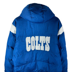 Collection of NFL Indianapolis Colts Full Zip Puffer Hooded Jacket in a gallery layout