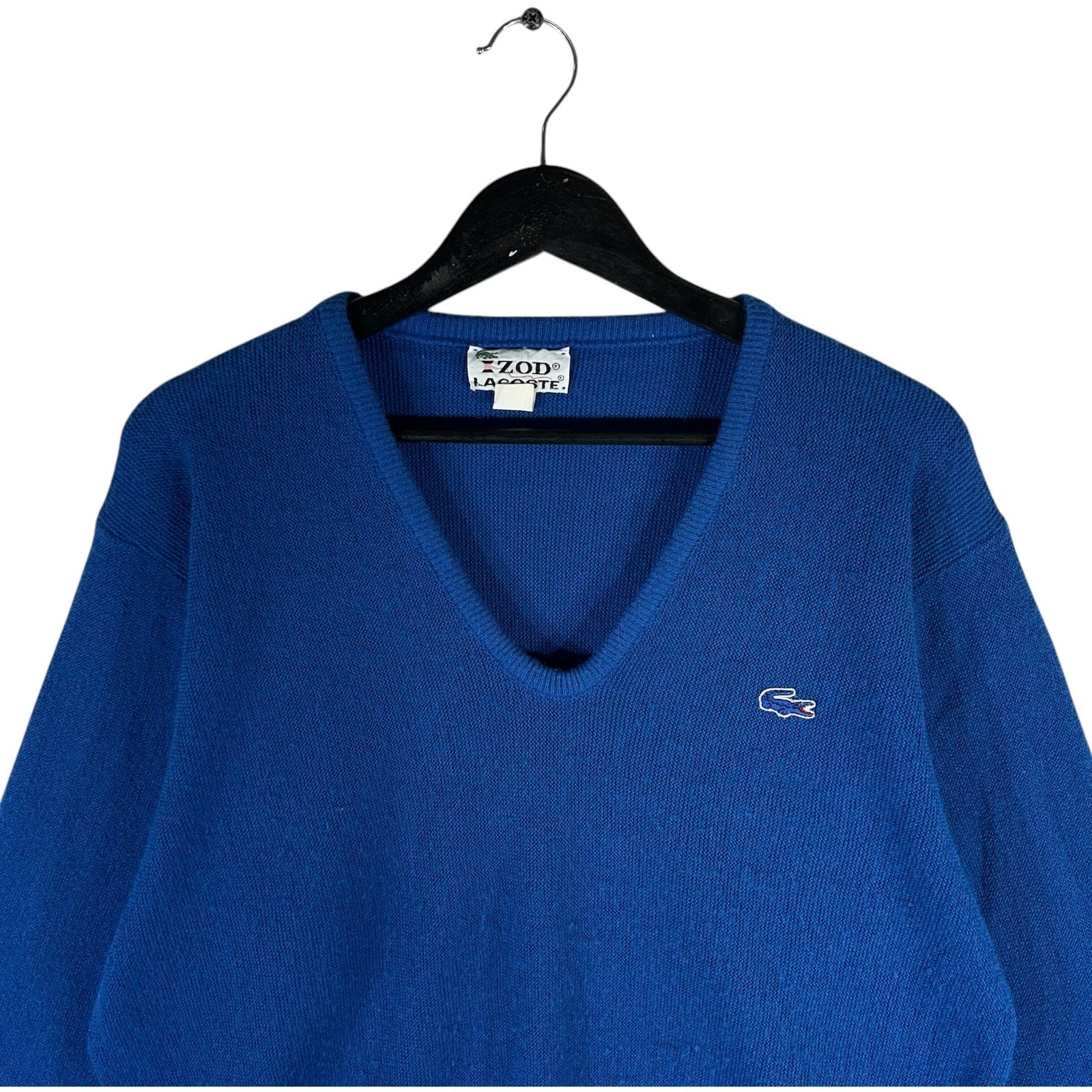 Collection of Vintage IZOD Lacoste V-Neck Sweater in a gallery layout