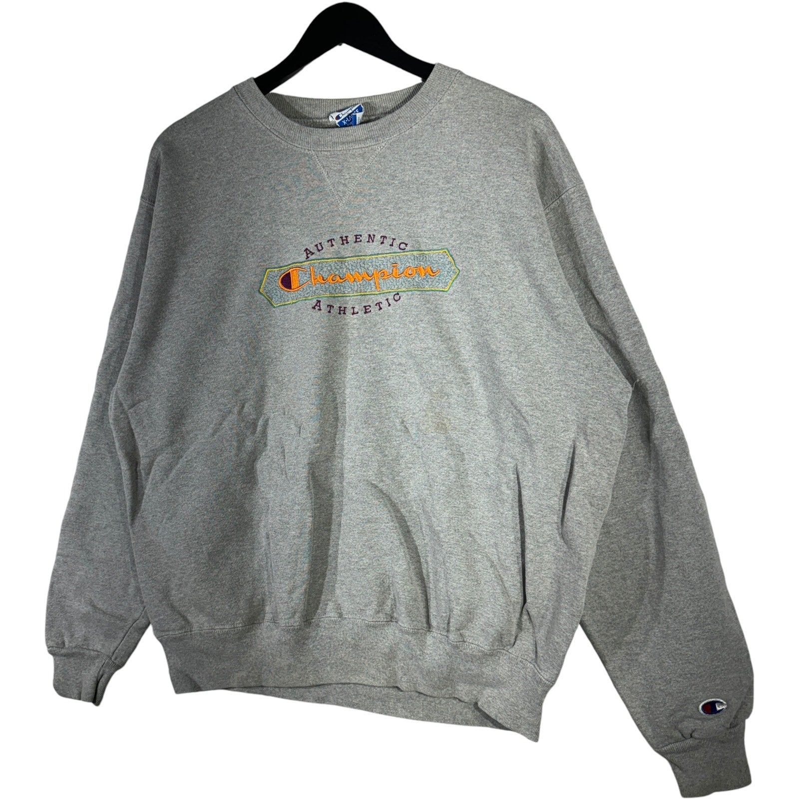 Collection of Champion Chest Logo Pullover Crewneck in a gallery layout