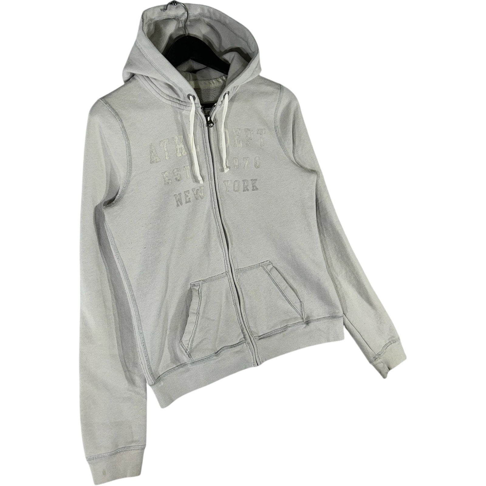 Collection of Abercrombie & Fitch Athl. Dept. Full Zip Hoodie in a gallery layout