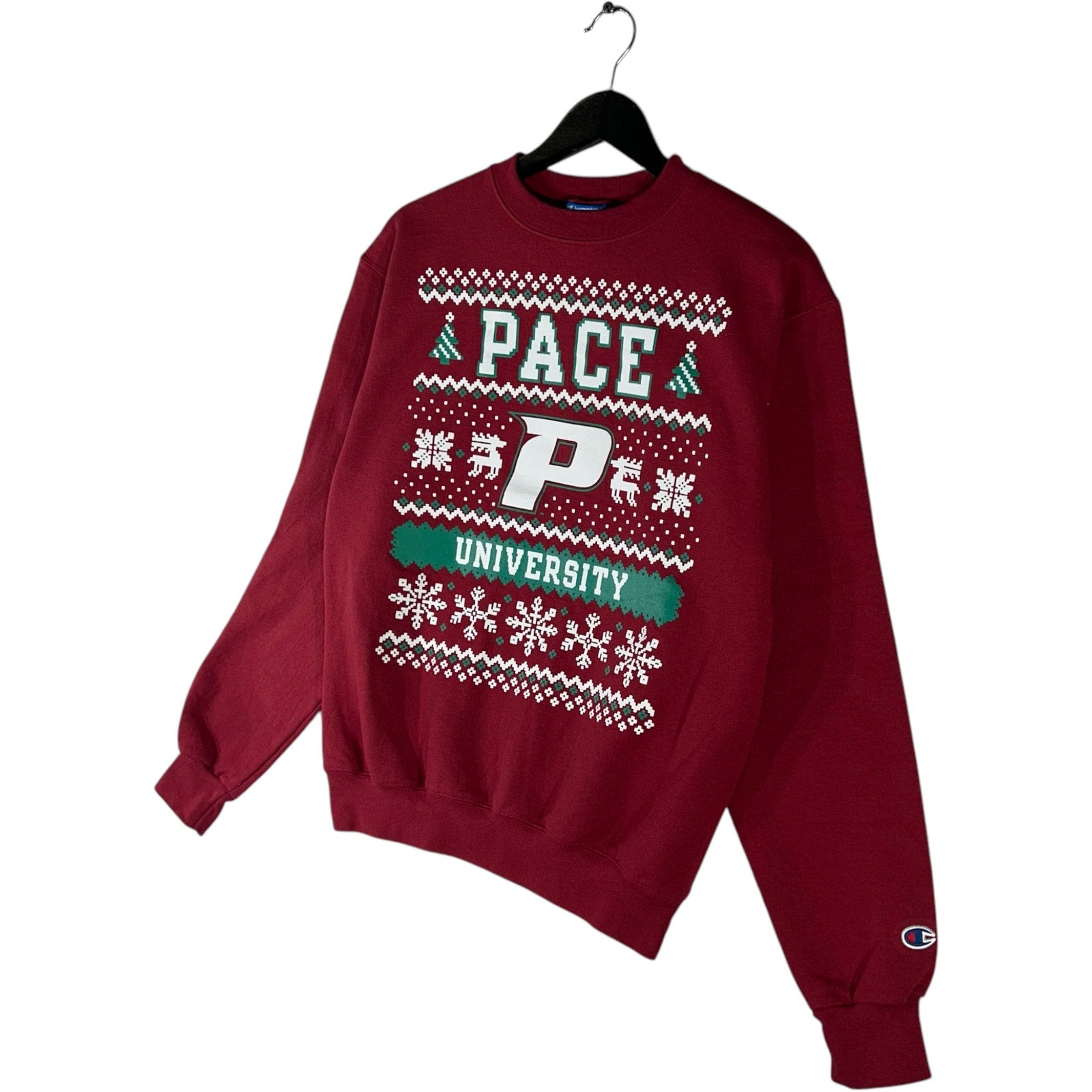 Collection of Champion Pace University Ugly Christmas Crewneck in a gallery layout
