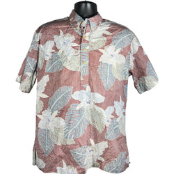 Collection of Floral Hawaiian Short Sleeve Button Up in a gallery layout