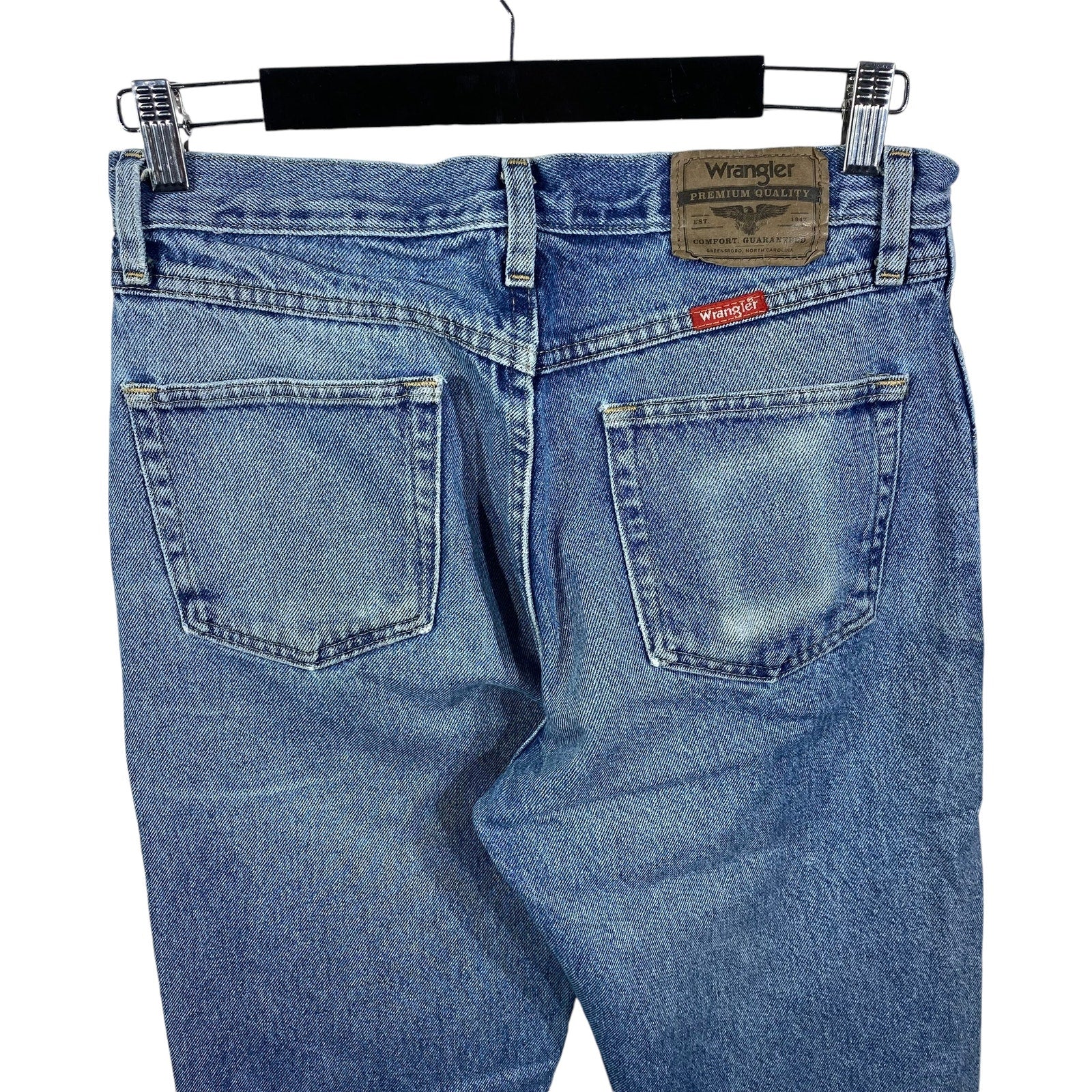 Collection of Wrangler Denim Straight Leg Jeans in a gallery layout