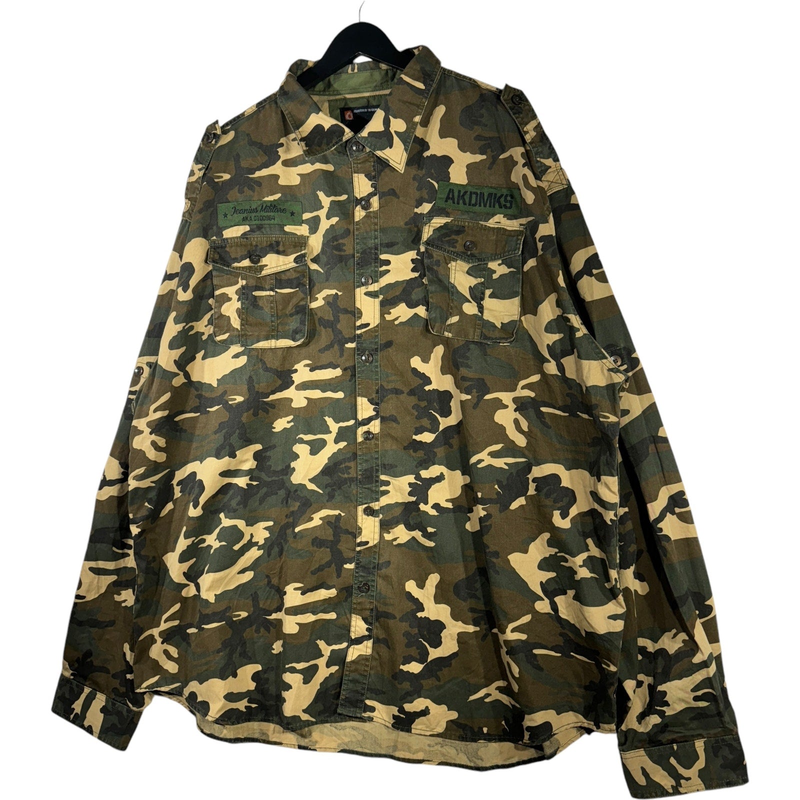 Collection of Akademiks Camo Long Sleeve Button Up in a gallery layout