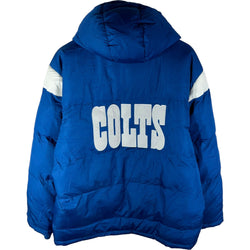 Collection of NFL Indianapolis Colts Full Zip Puffer Hooded Jacket in a gallery layout