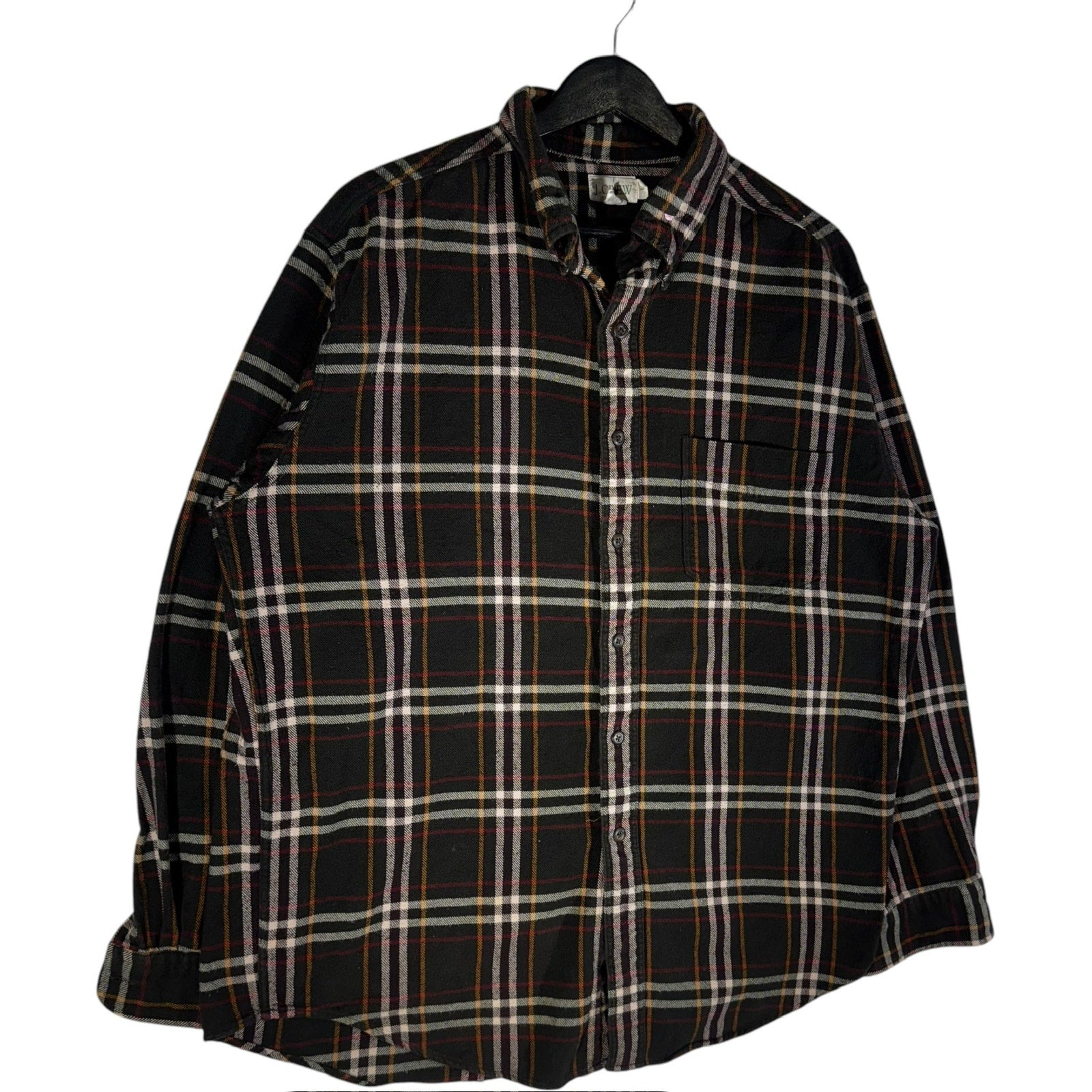 Collection of J. Crew Plaid Long Sleeve Button Up in a gallery layout