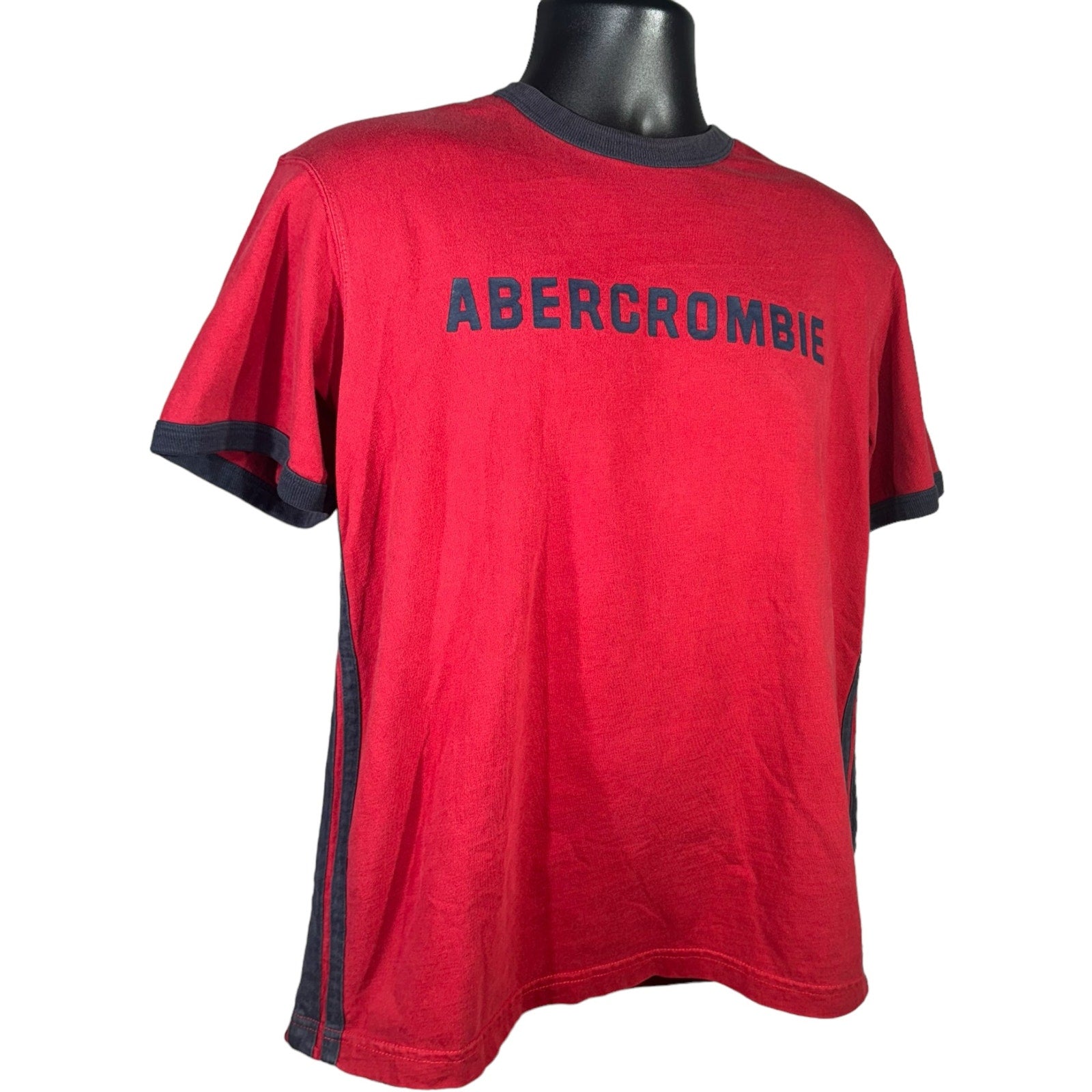 Collection of Abercrombie & Fitch Spellout Ringer Tee in a gallery layout