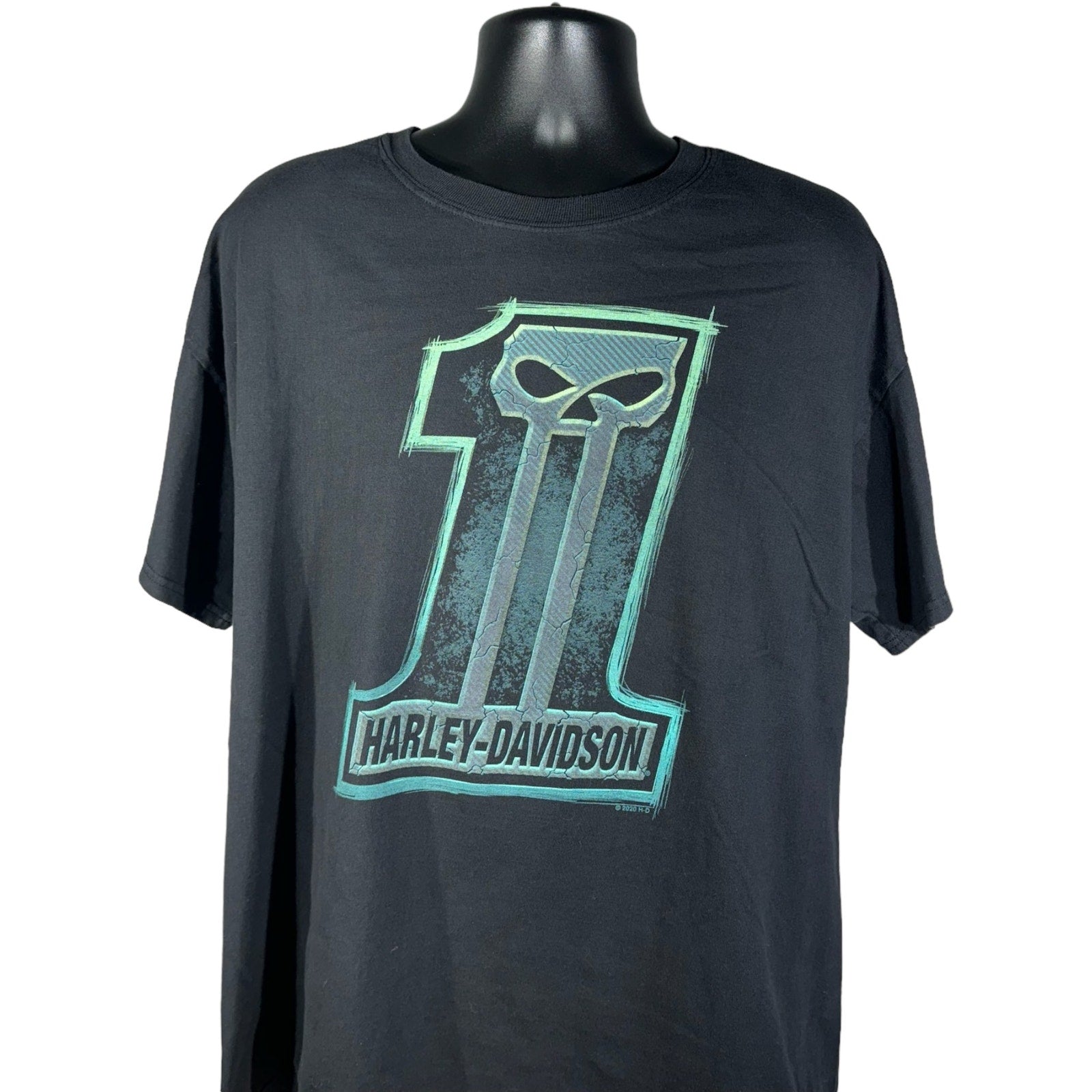 Collection of Harley Davidson #1 Skull Tee in a gallery layout