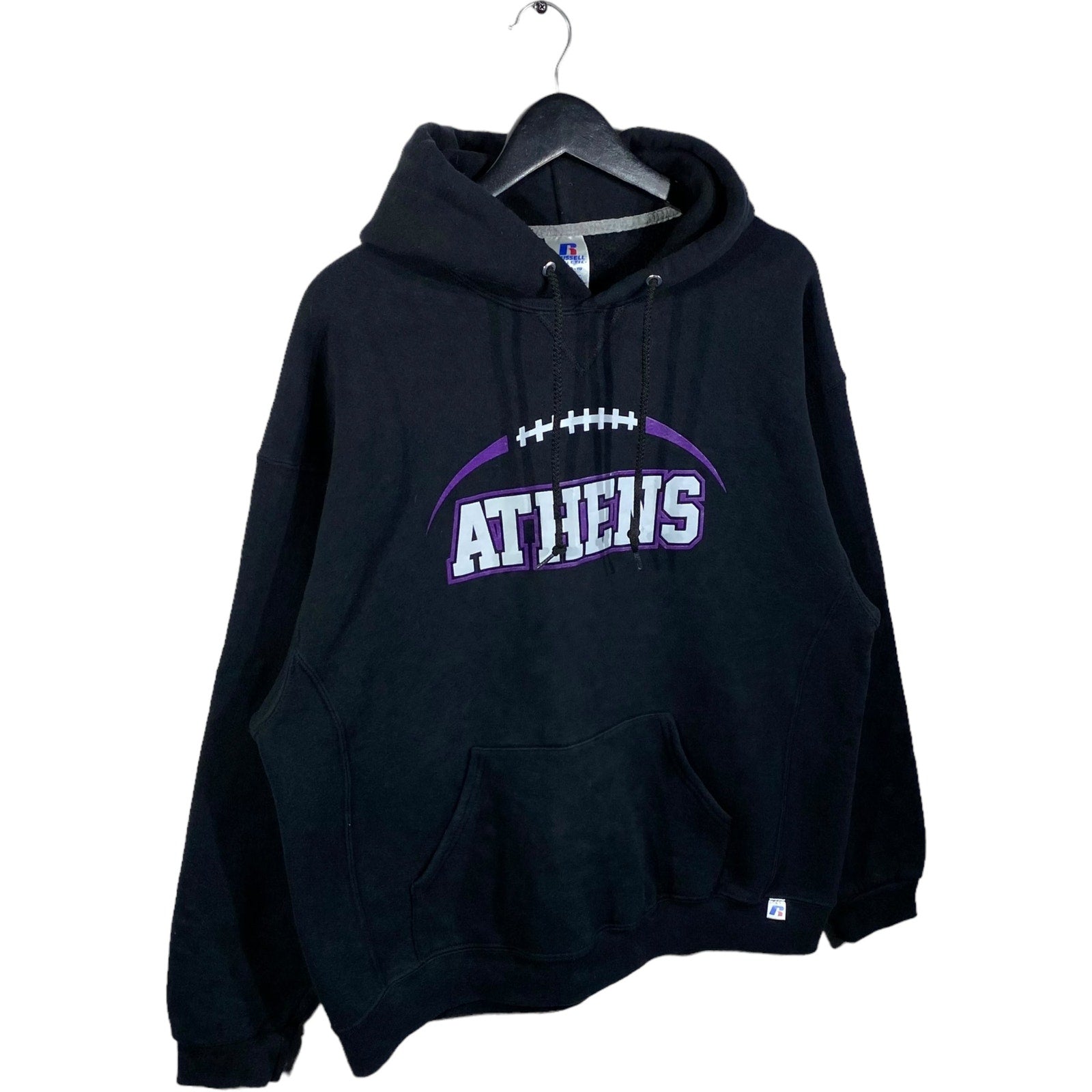 Collection of Russell Athletic Athens Football Hoodie in a gallery layout