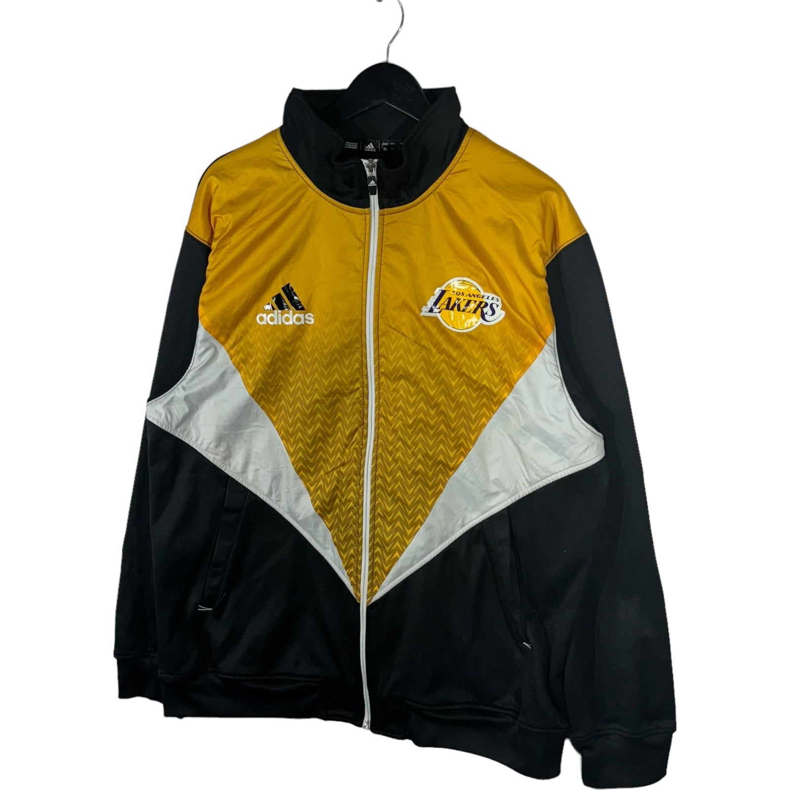 Collection of Adidas Los Angeles Lakers NBA Warm Up Zip Jacket in a gallery layout